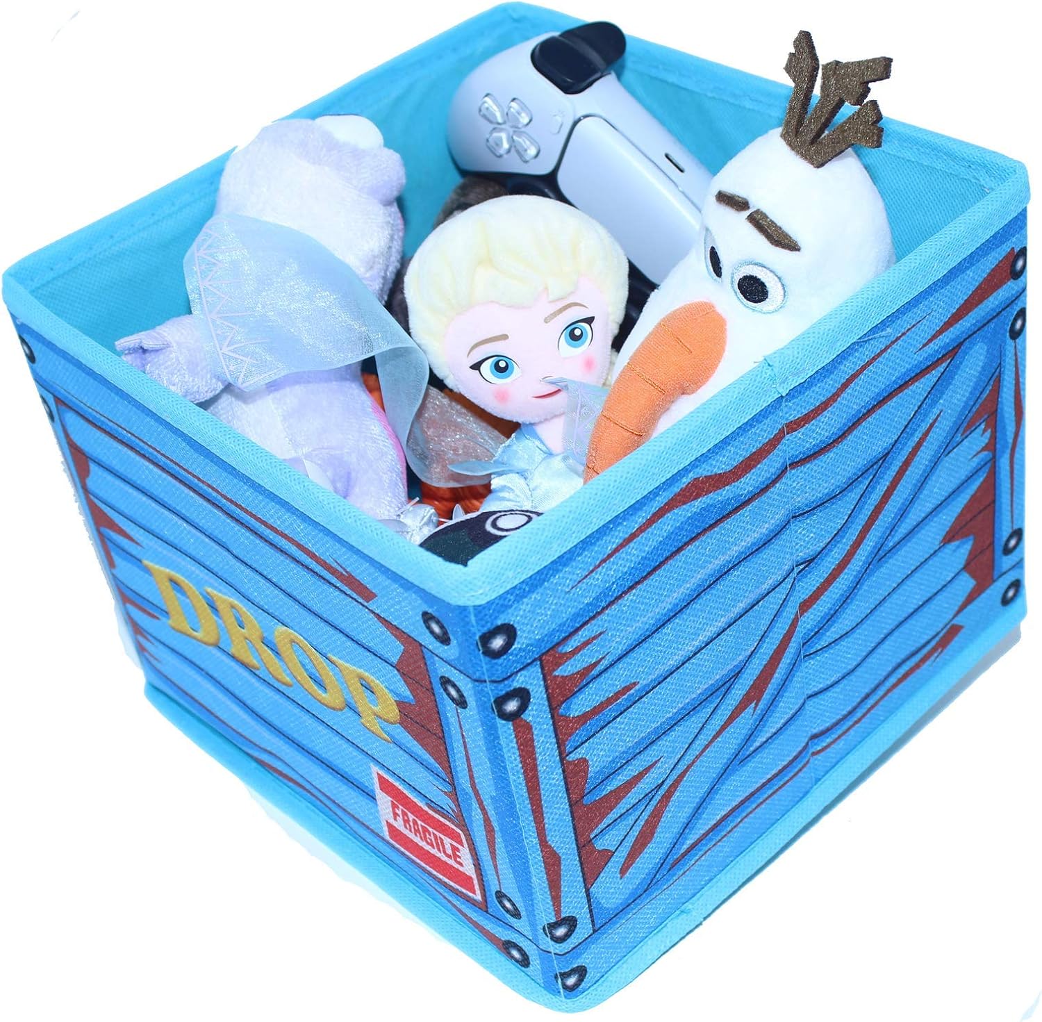 Skywin LootBox de tela pequeña  Caja de suministro apilable y plegable de 10 x 10 pulgadas  Caja duradera para jugadores, divertidos colores