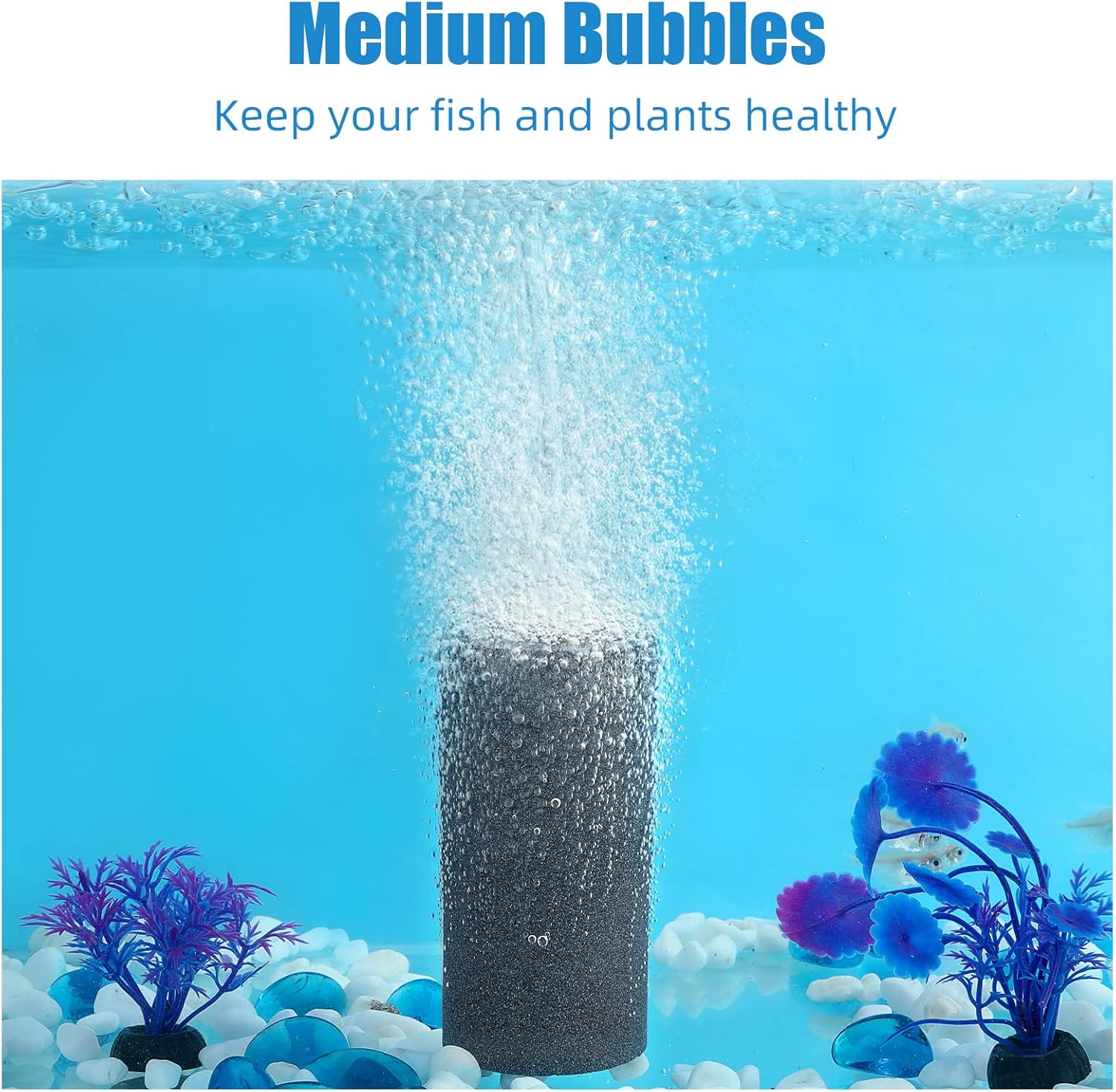 AQUANEAT 10 piedras de aire de acuario de 4 x 2 pulgadas, difusor aireador, piedras de aire para acuarios, peceras, estanque e hidroponía
