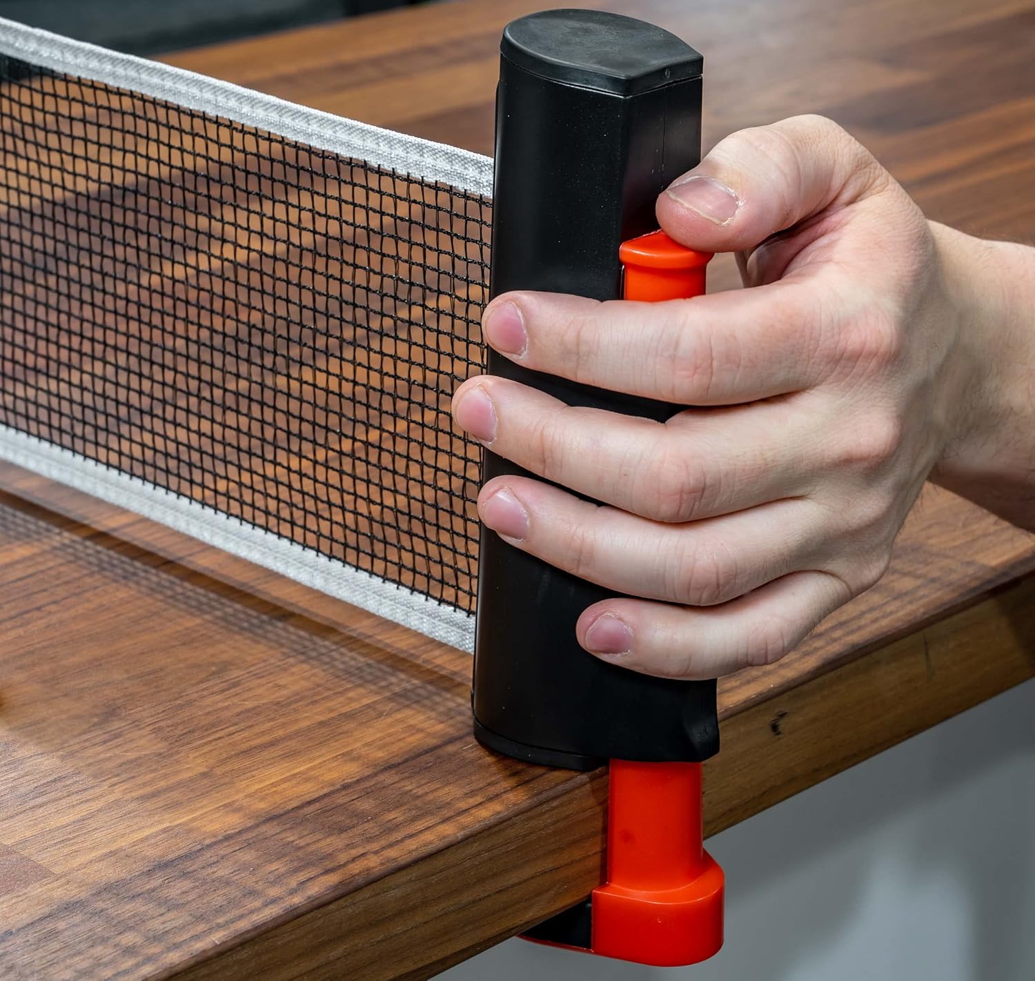HAKOL Juego de ping pong con 4 paletas y red para cualquier mesa, red retráctil, 2 paletas, 6 bolas, bolsa de transporte, diversión portátil en