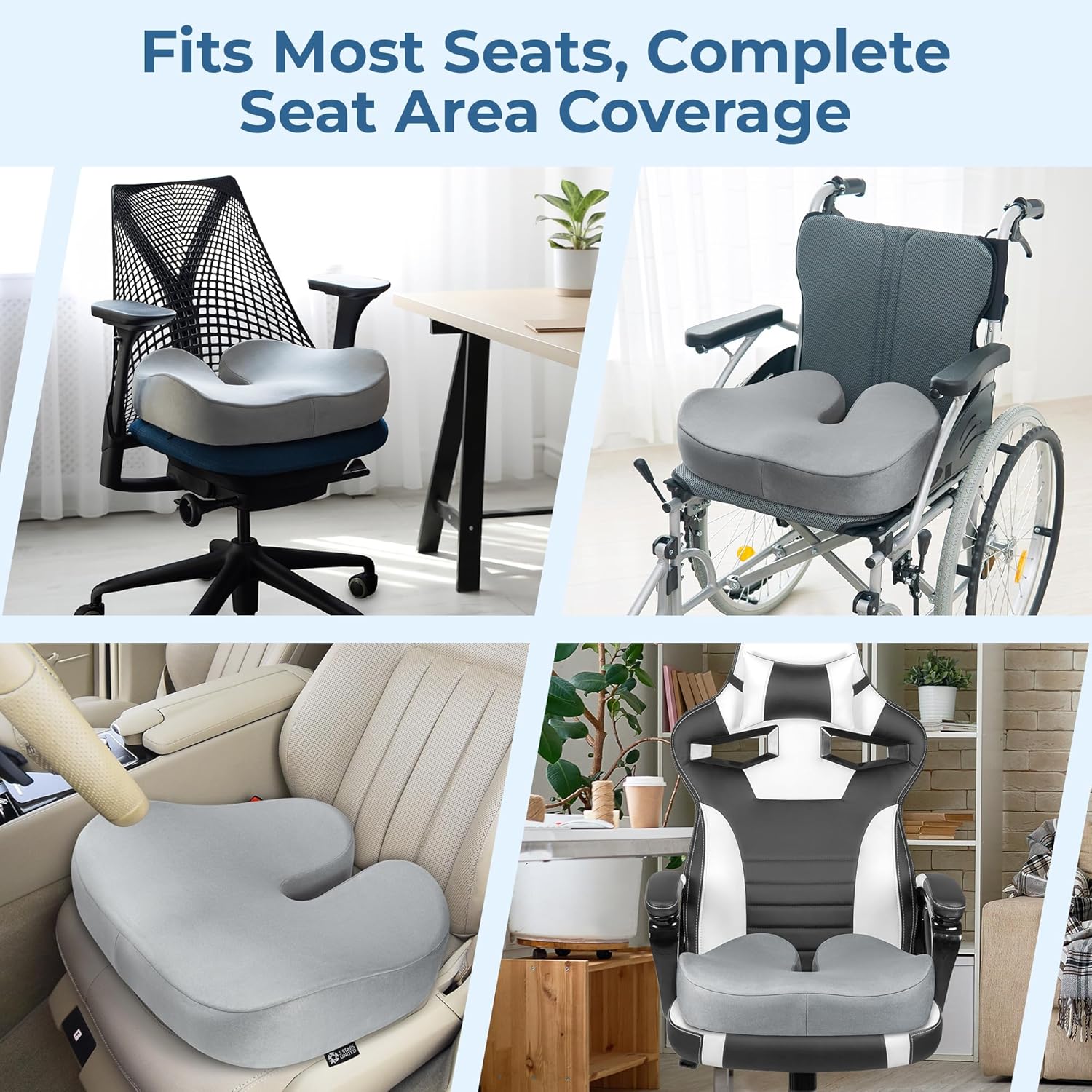 5 STARS UNITED Half Moon Bolster – Almohada semirrollo y almohada de rodilla para personas que duermen de lado y cojín de asiento para silla de