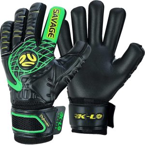 K-LO – Guantes de portero de fútbol Savage Blackout (unisex, juvenil, niños y adultos) – Salvajes de dedos para protección  Palma de agarre fuerte K-LO – Guantes de portero de fútbol Savage Blackout (unisex, juvenil, niños y adultos) – Salvajes de dedos para protección  Palma de agarre fuerte