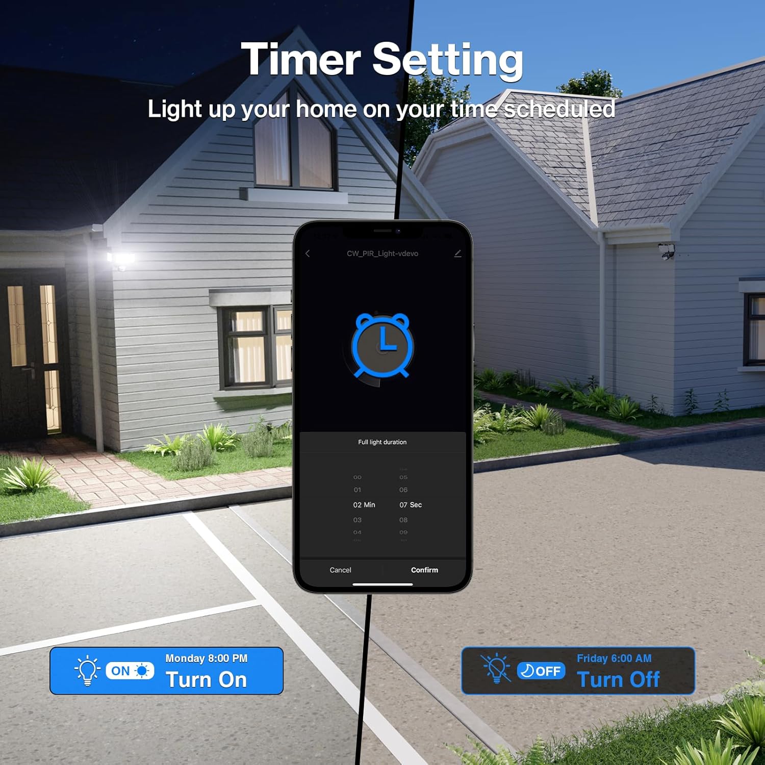 Olafus Luz de inundación LED inteligente de 55 W para exteriores con sensor de movimiento, luz de seguridad WiFi exterior sintonizable de 2700