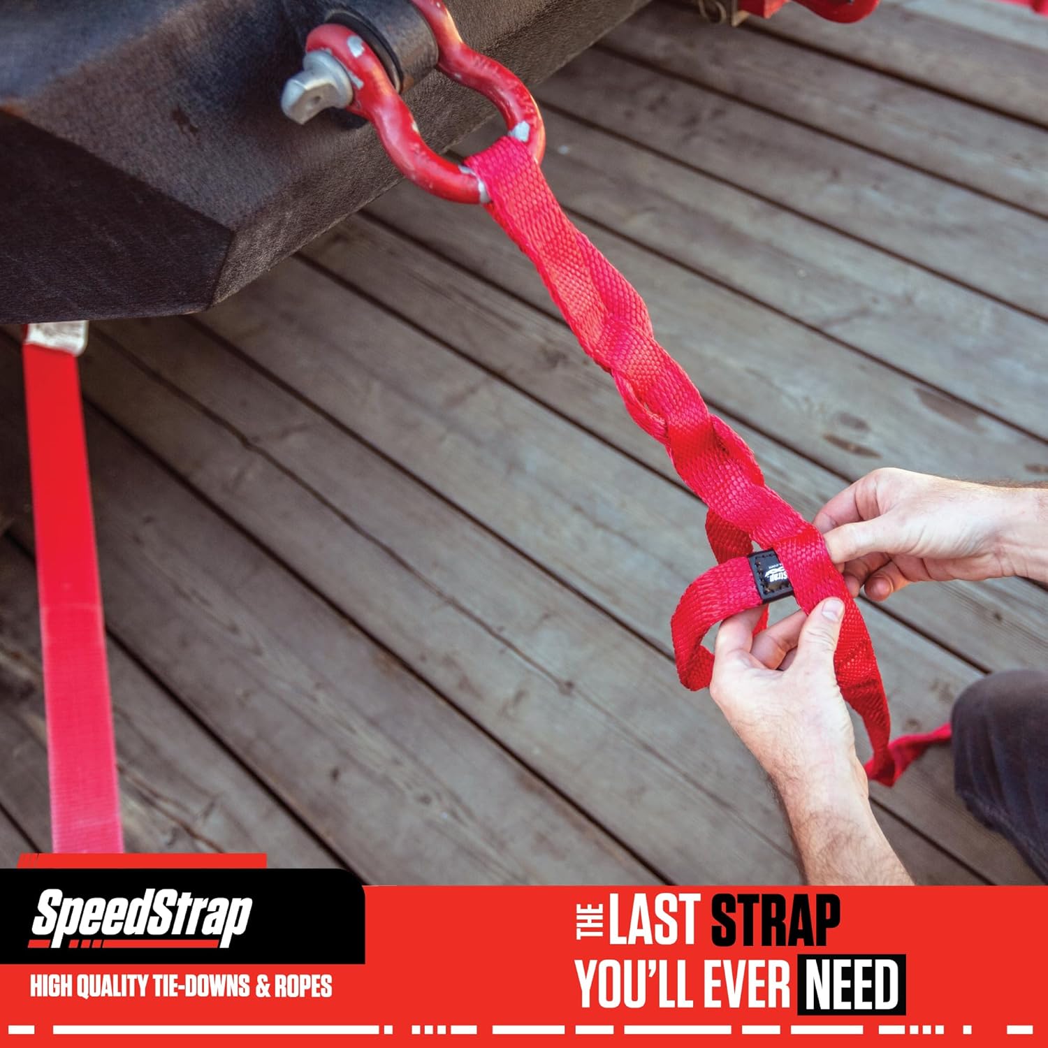 SpeedStrap SuperStrap – Correa de remolque de recuperación tejida de 1 pulgada x 30 pies, resistencia a la rotura de 7,000 libras, cuerda de