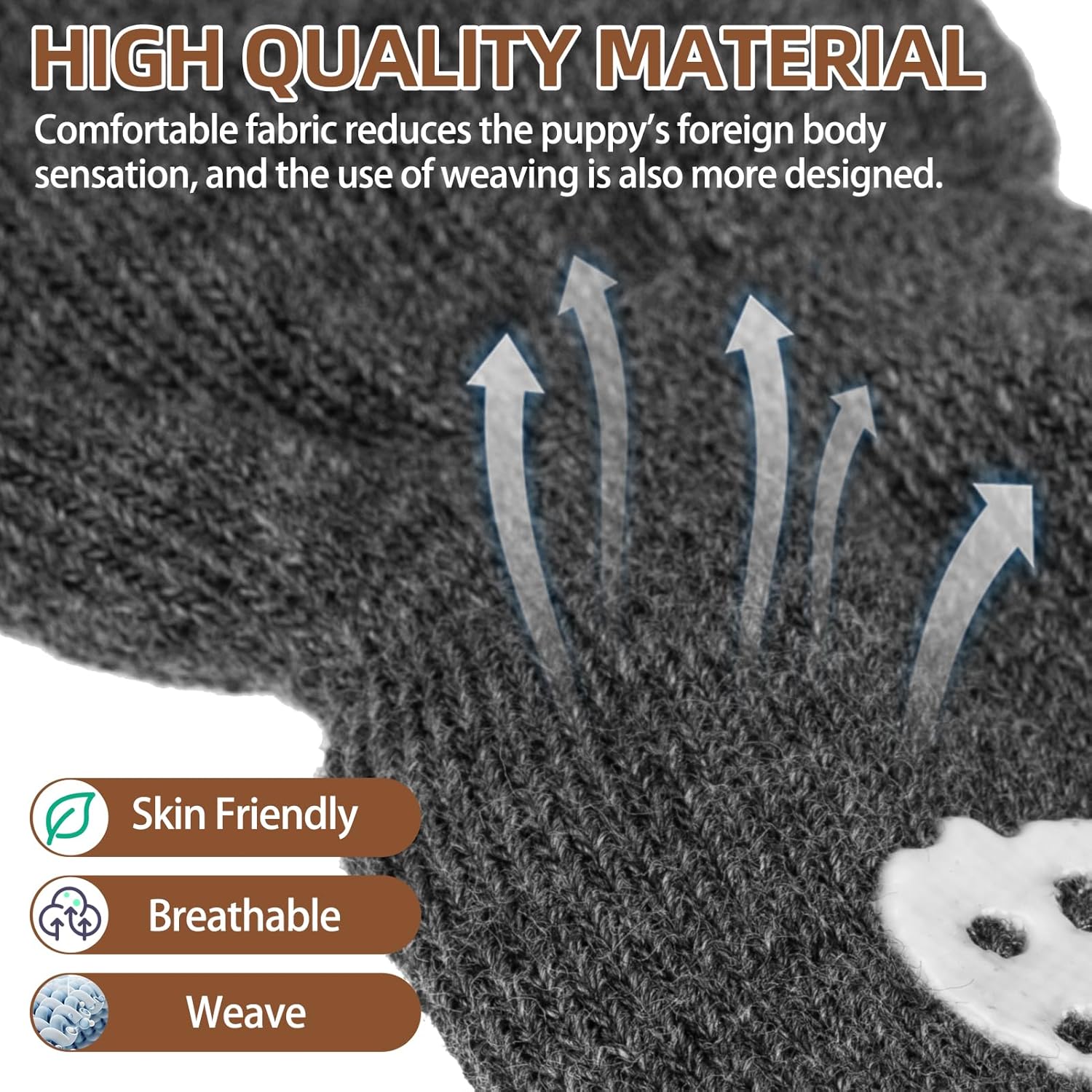 PUPTECK Calcetines antideslizantes para perros para lamer con agarres, zapatos de perro para suelos de madera dura, botines de invierno para perros