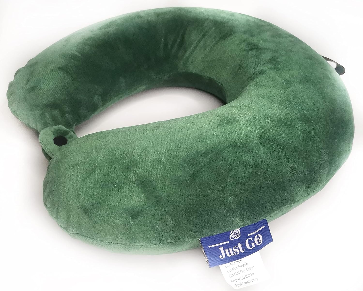 Almohada de cuello de espuma viscoelástica de viaje con correa a presión, para avión, tren o coche, funda cómoda y suave, funda extraíble, lavable a