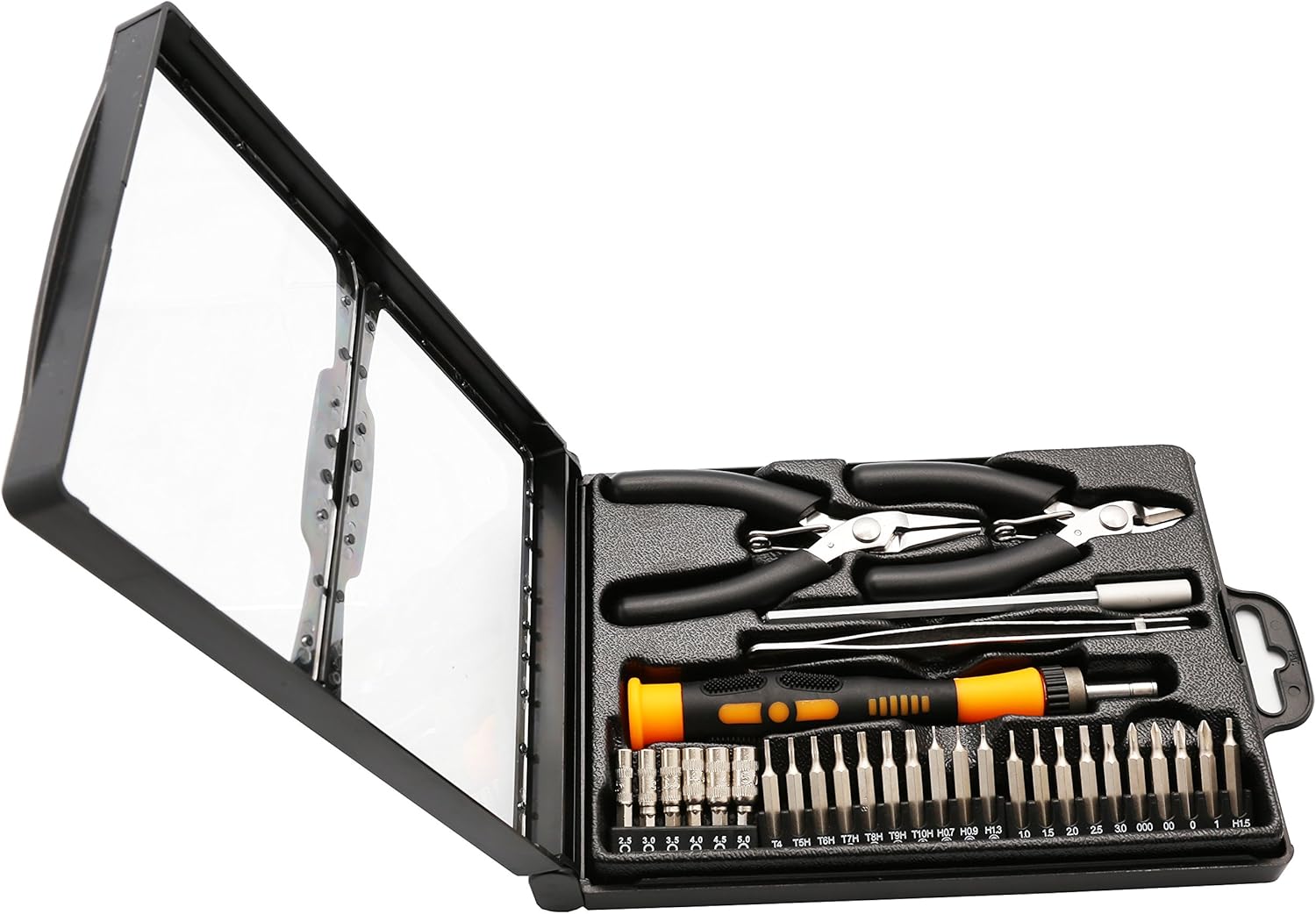 Syba kit de herramientas para pasatiempos en una funda plegable., Negro