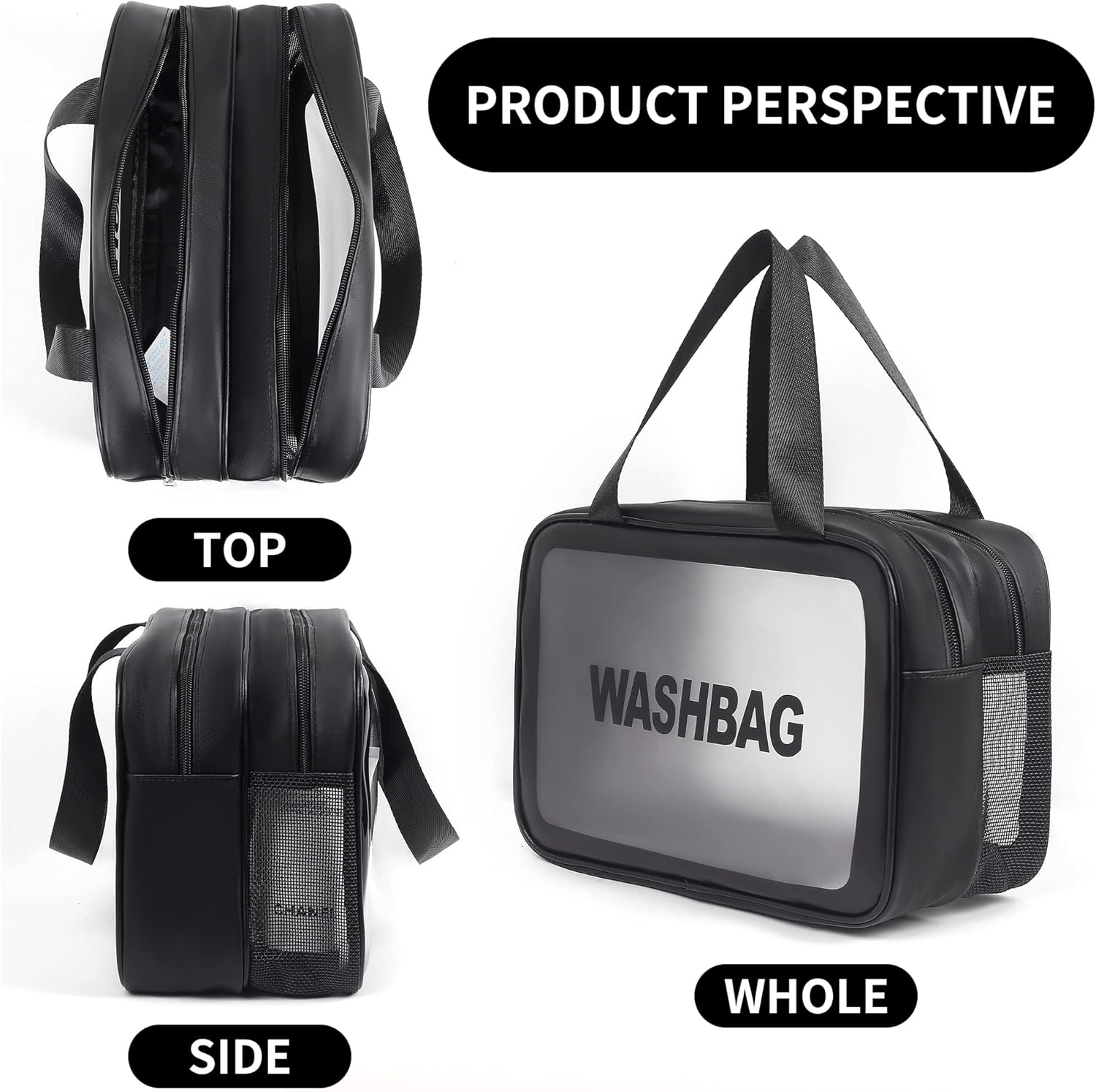 Bolsa de maquillaje transparente PVC impermeable bolsa de cosméticos grande transparente organizador de artículos de tocador de viaje conjunto de