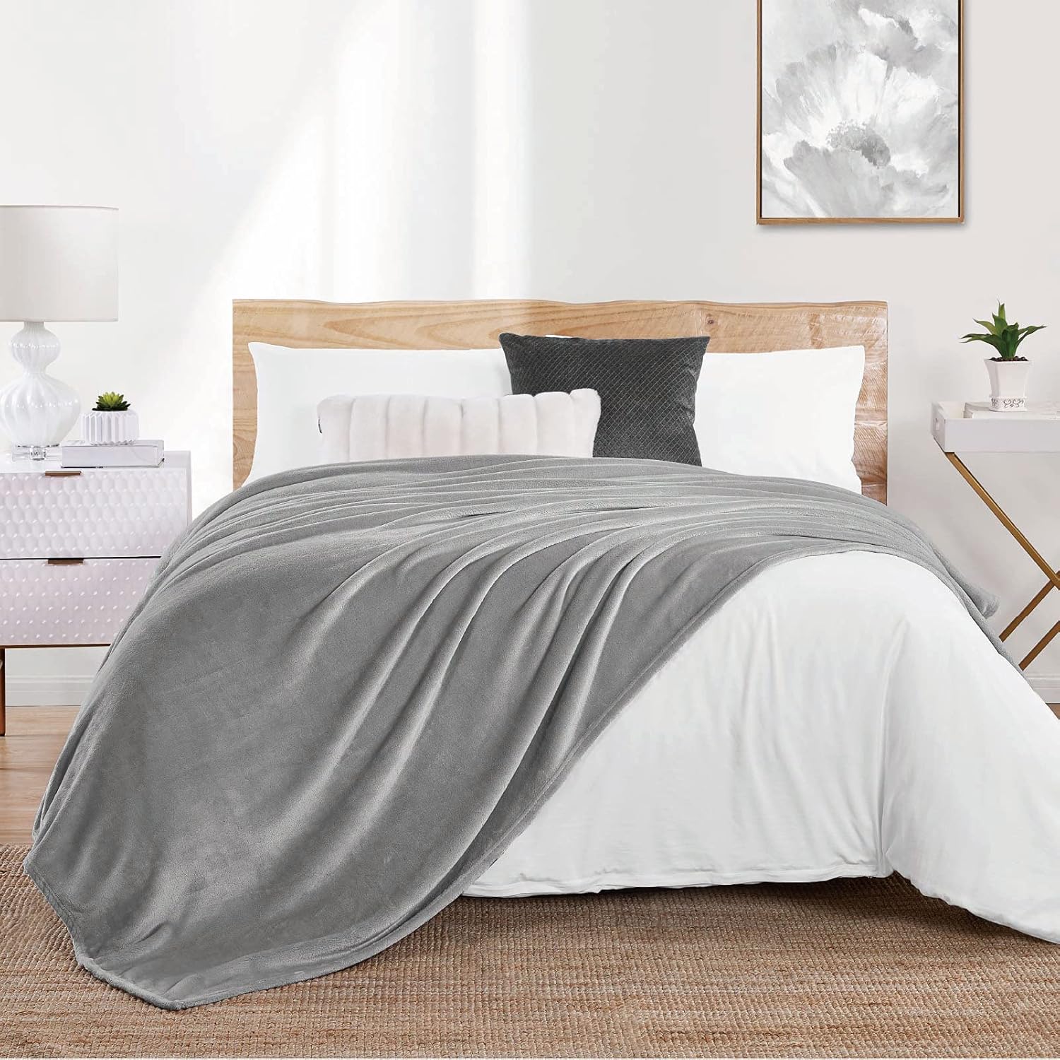 Manta de forro Walensee de felpa, ligera, de microfibra súper suave, para sofá, cama, ultralujosa, cálida y acogedora para todas las estaciones