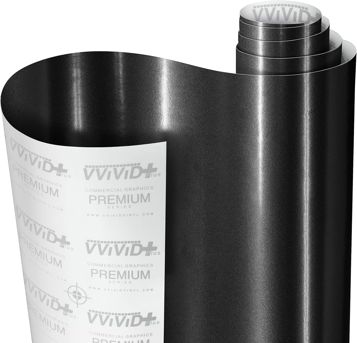 VViViD+ – Lámina de vinilo de alta calidad, color negro metálico brillante