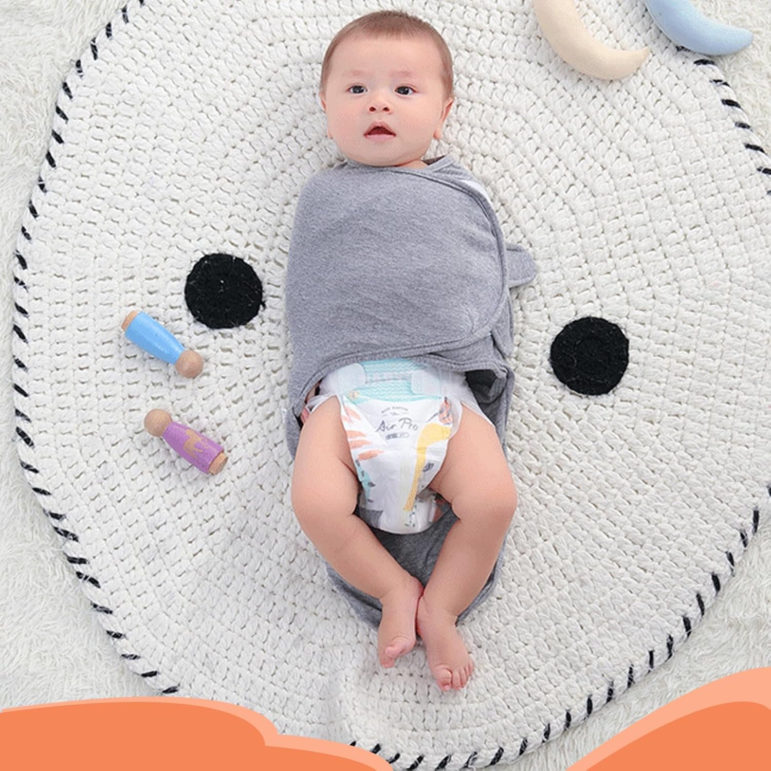 Baby Swaddle Warp – Manta ajustable para recién nacido, paquete de 3 unidades, 100% algodón, para niño y niña, Rosado