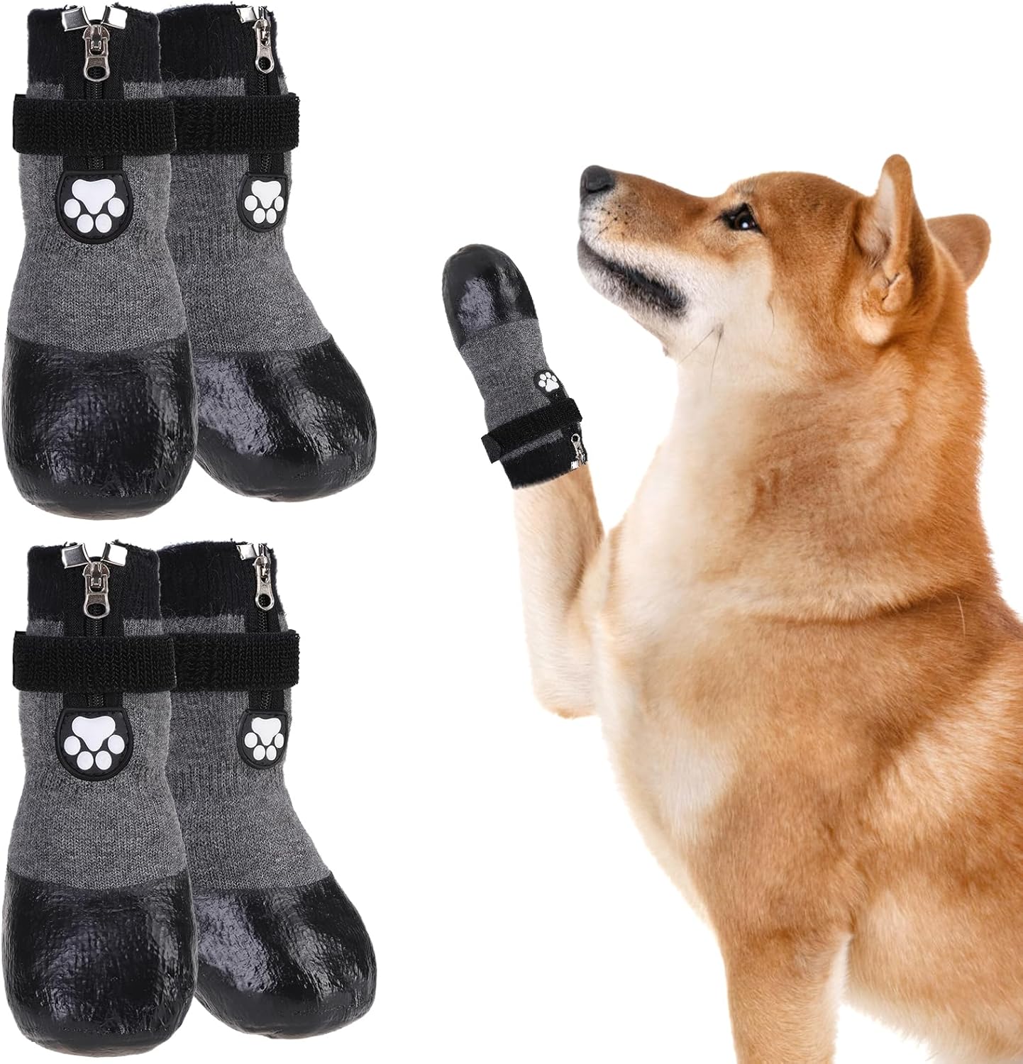 Botas para perro, calcetines impermeables para pavimento caliente, botines antideslizantes para perros, protectores de patas para suelos de madera