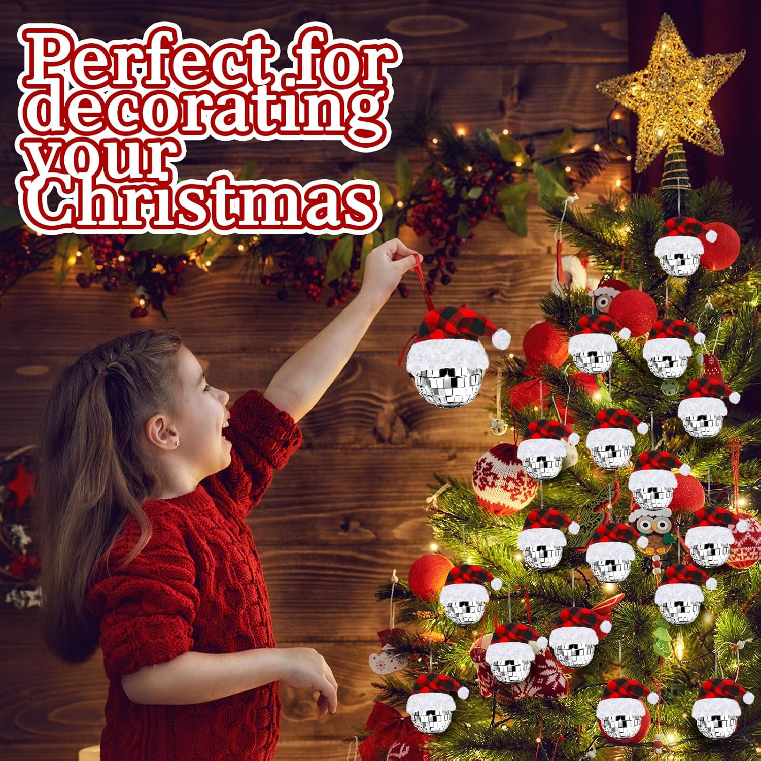 12 piezas de mini bola de discoteca adornos de Navidad, bola de espejo de discoteca, bola pequeña de disco brillante, espejo reflectante, bolas de