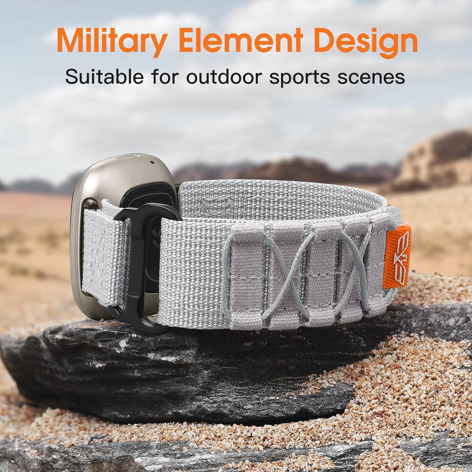 Correas compatibles con Fitbit Versa 3 SmartWatch, correa deportiva de nailon resistente militar compatible con Fitbit Versa 4Fitbt SenseFitbt Sense