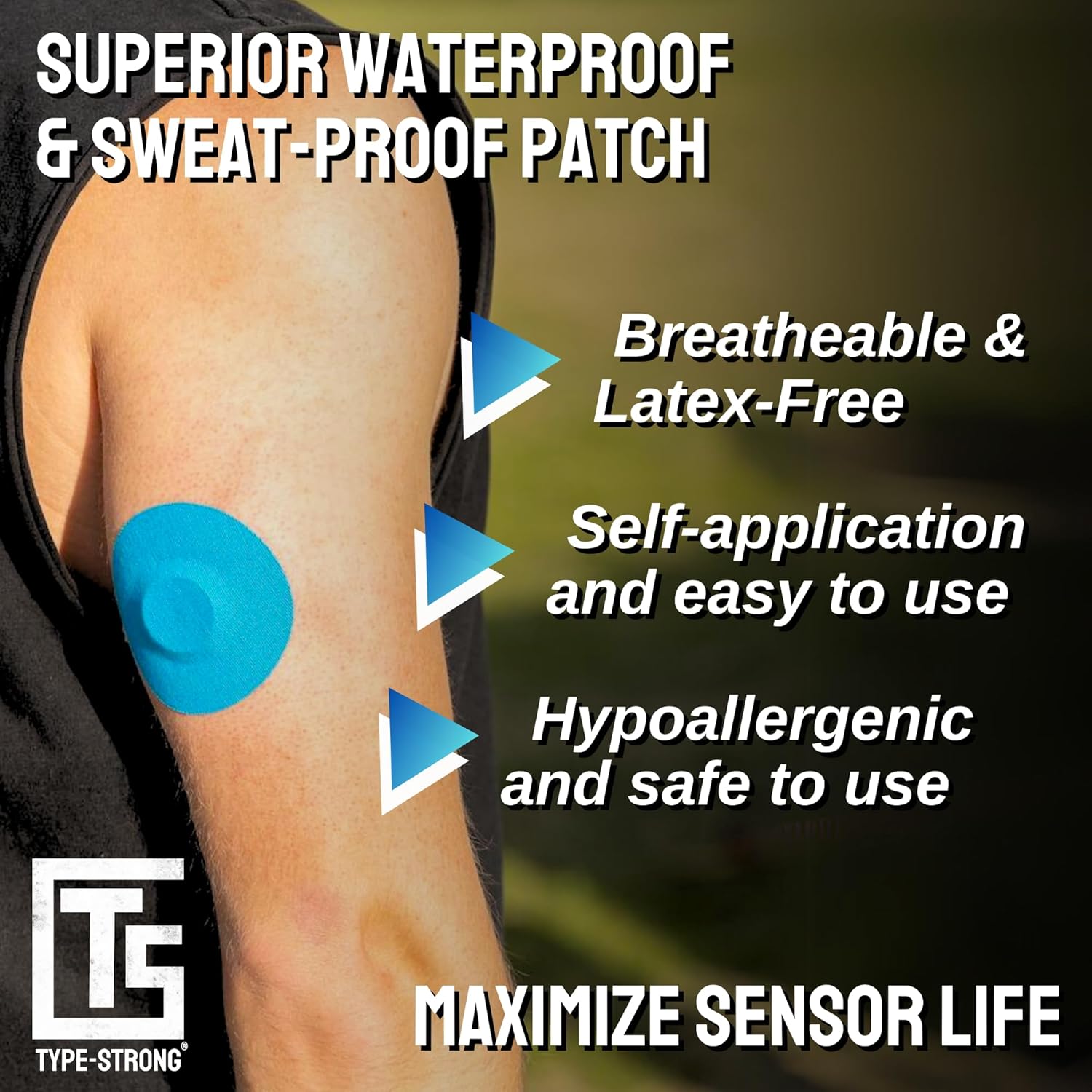 TYPE STRONG Freestyle Libre 2 fundas para sensores, parches adhesivos para Freestyle Libre 3, Dexcom G7, Medtronic y sensores Guardian. Para pieles