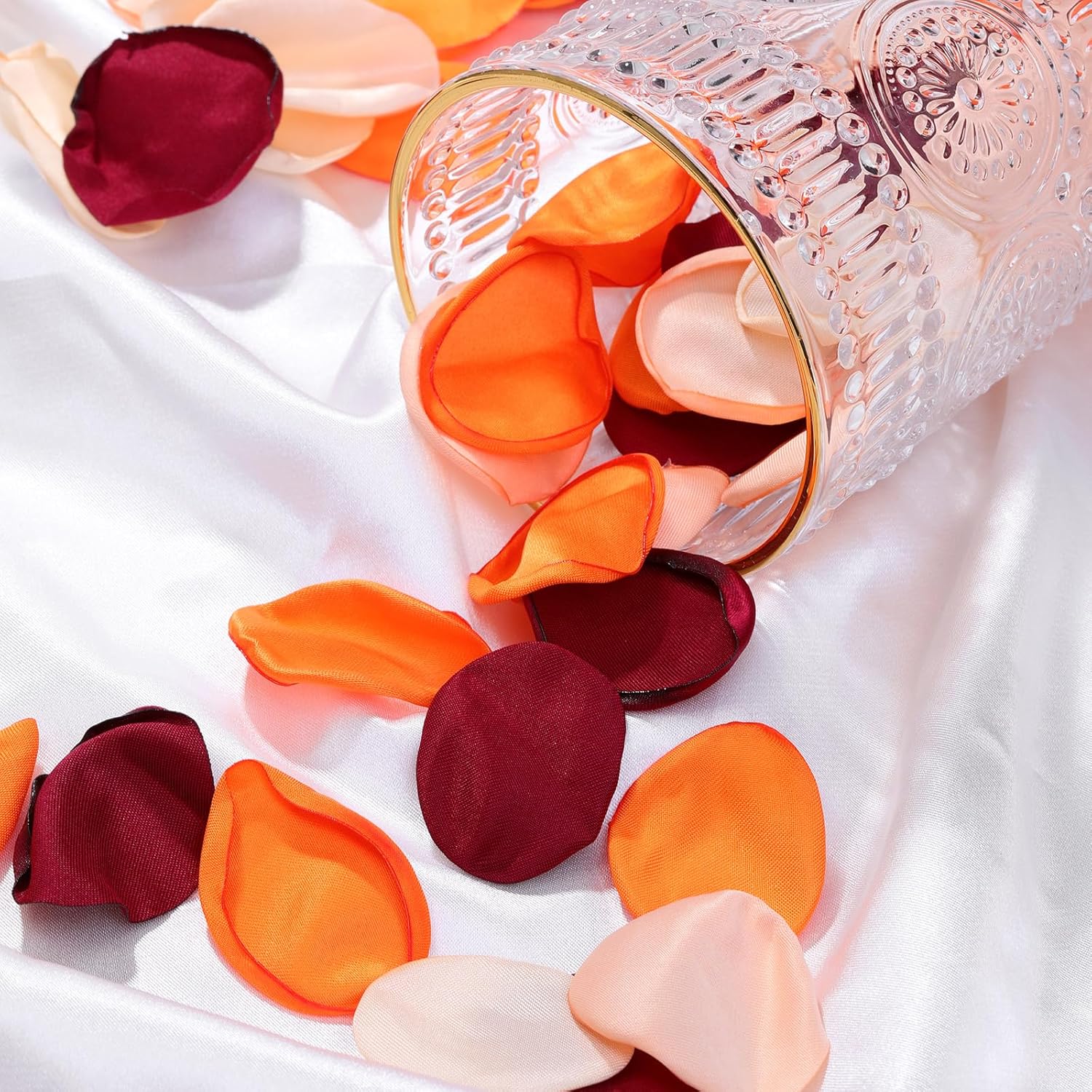 400 pétalos de flores para bodas, pétalos de rosa de seda, pétalos de rosa falsos para decoración de mesa de boda, pasillos, pétalos de rosa para