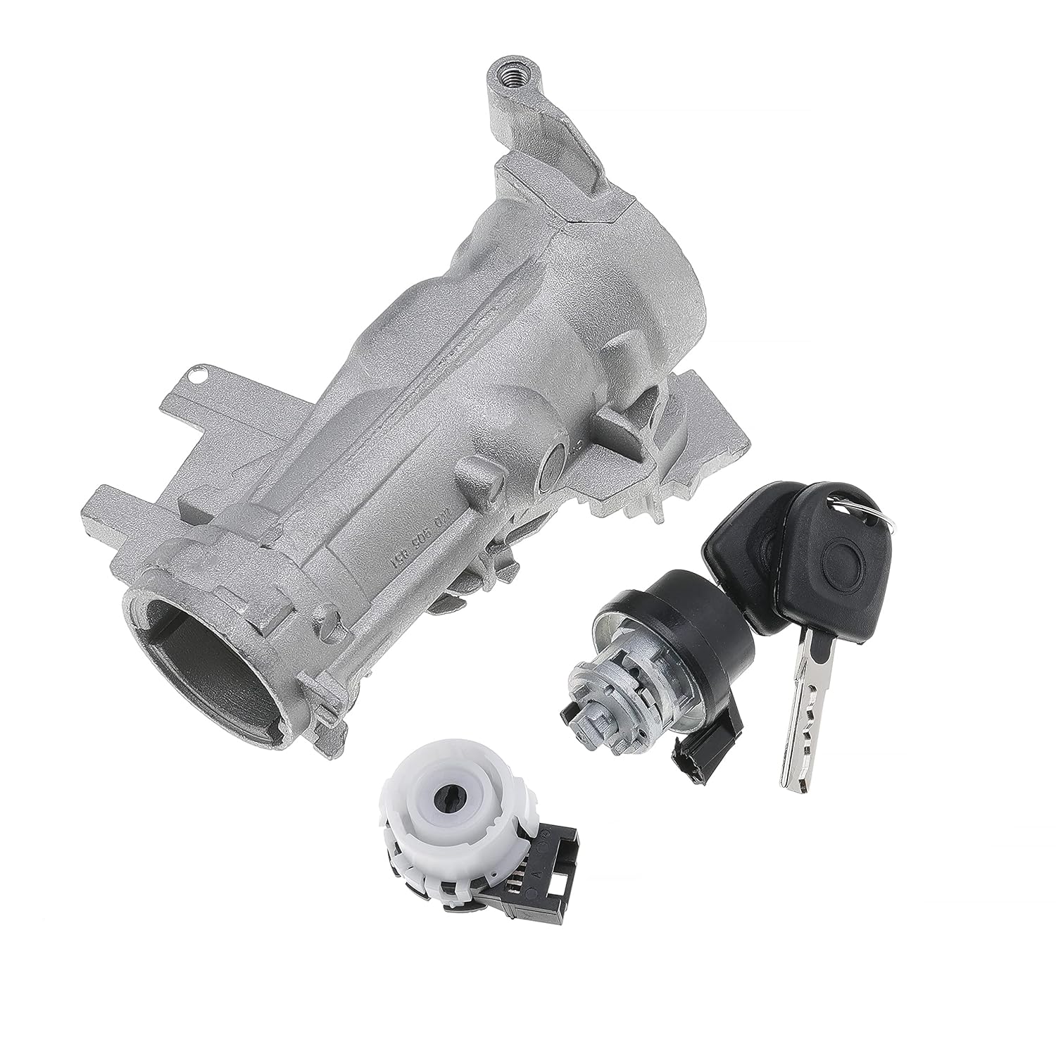 Interruptor de arranque de cilindro, interruptor de encendido y bloqueo de dirección con llave para Volkswagen VW Golf MK5 Eos Tiguan Compatible
