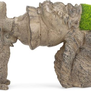 Napco Importaciones ardillas hilarantes robando jardín gnomo estatua al aire libre Napco Importaciones ardillas hilarantes robando jardín gnomo estatua al aire libre