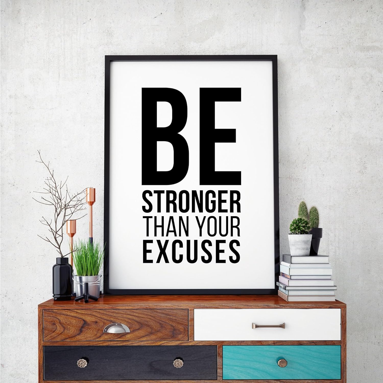 Impresión Be Stronger Than Your Excuses, arte de pared de gimnasio, póster de gimnasio, impresiones de gimnasio, decoración de gimnasio, impresiones