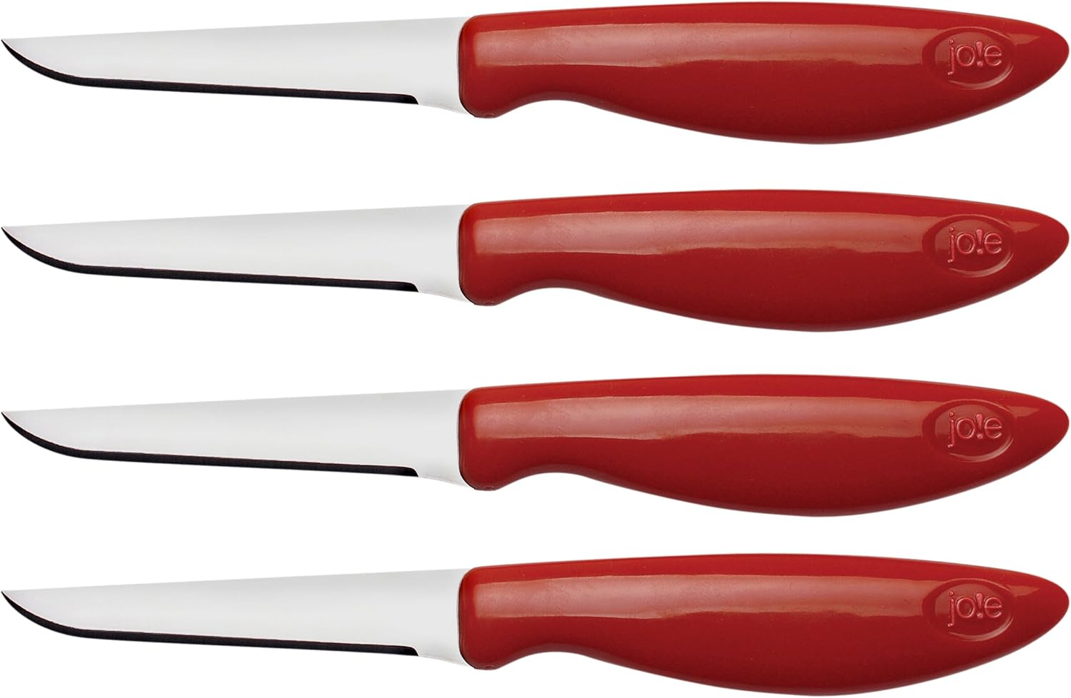 Joie 26028 Cuchillos de pelarguarnición flexibles de acero inoxidable (juego de 4) los colores varían