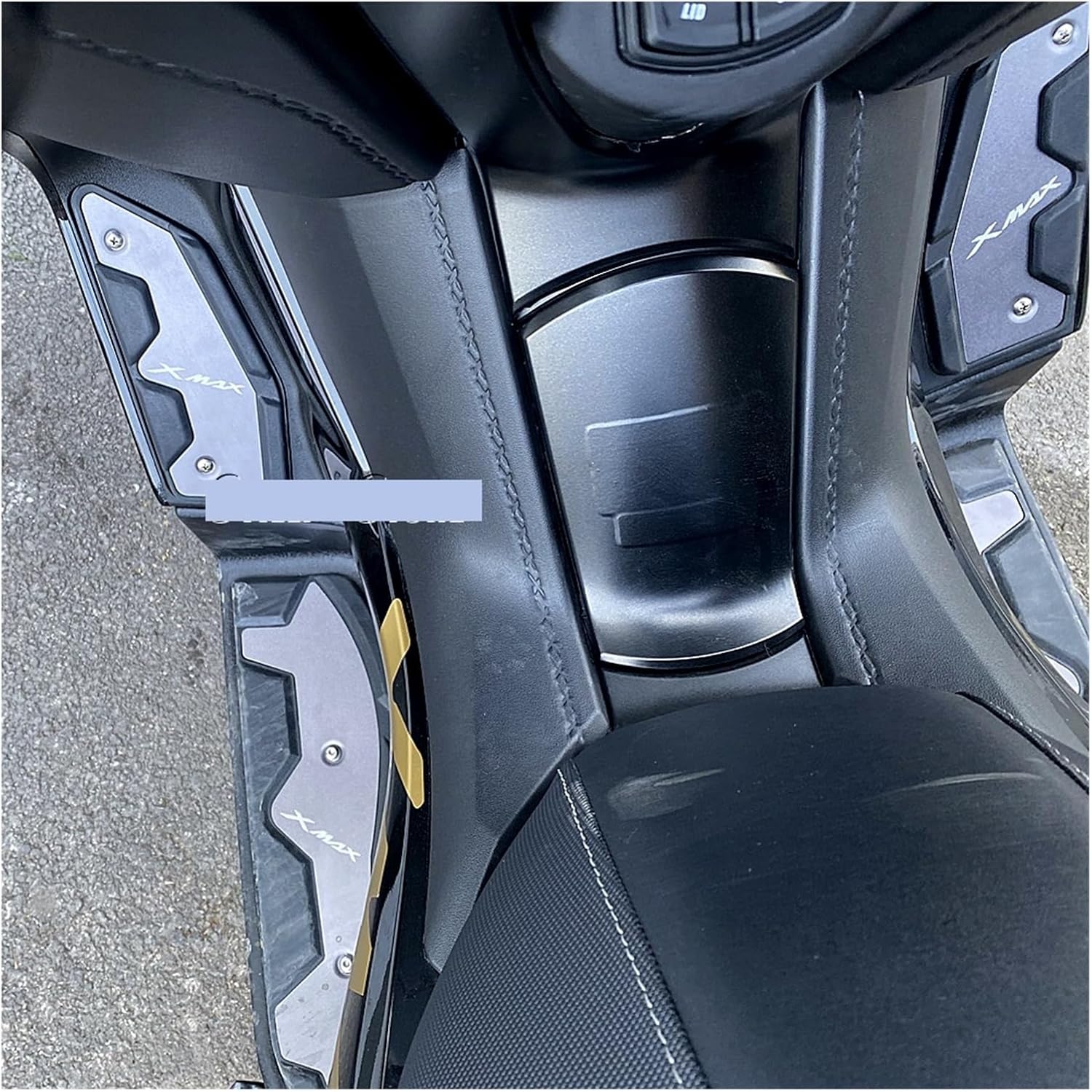 Motorcycle Footrest Foot Pads Pedal Plate Pedals Compatible with X-MAX 125 250 300 400 XMAX125 XMAX250 XMAX300 XMAX400 2017-2022 (Color  Behind)