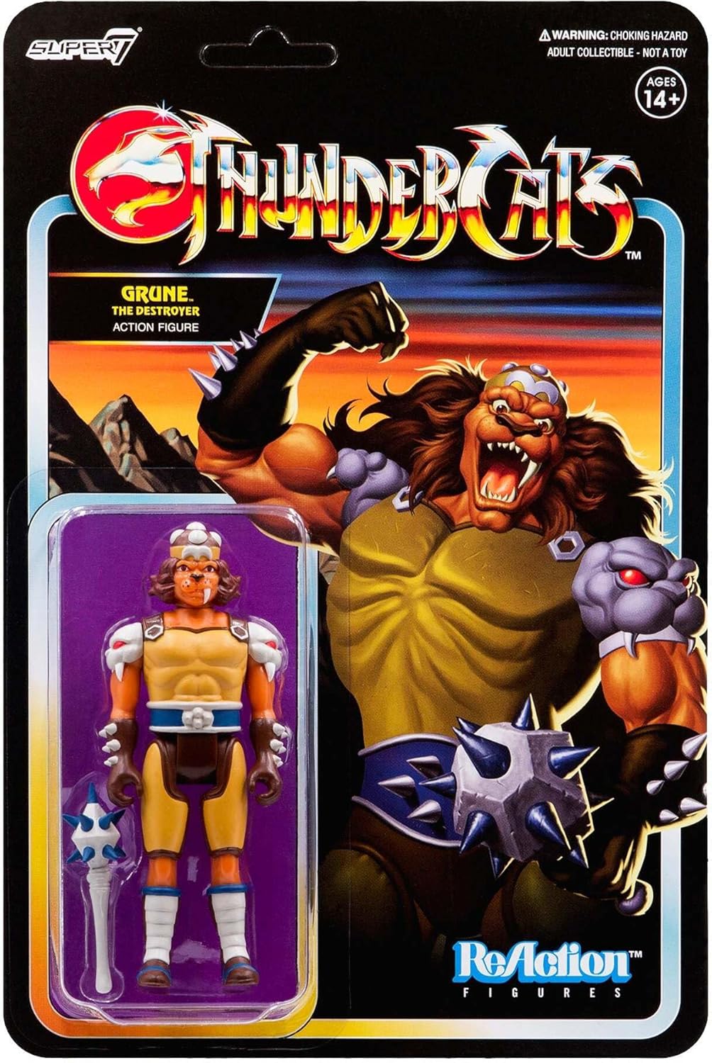 Super7 Thundercats – Figura de reacción Wave 2 – Grune The Destroyer Classic Collectibles y juguetes retro