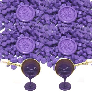 600 cuentas de sello de cera morada, cuentas de cera de sellado prémium Andotopee para sellos de sellos, paquete de repuesto de pellets de cera 600 cuentas de sello de cera morada, cuentas de cera de sellado prémium Andotopee para sellos de sellos, paquete de repuesto de pellets de cera