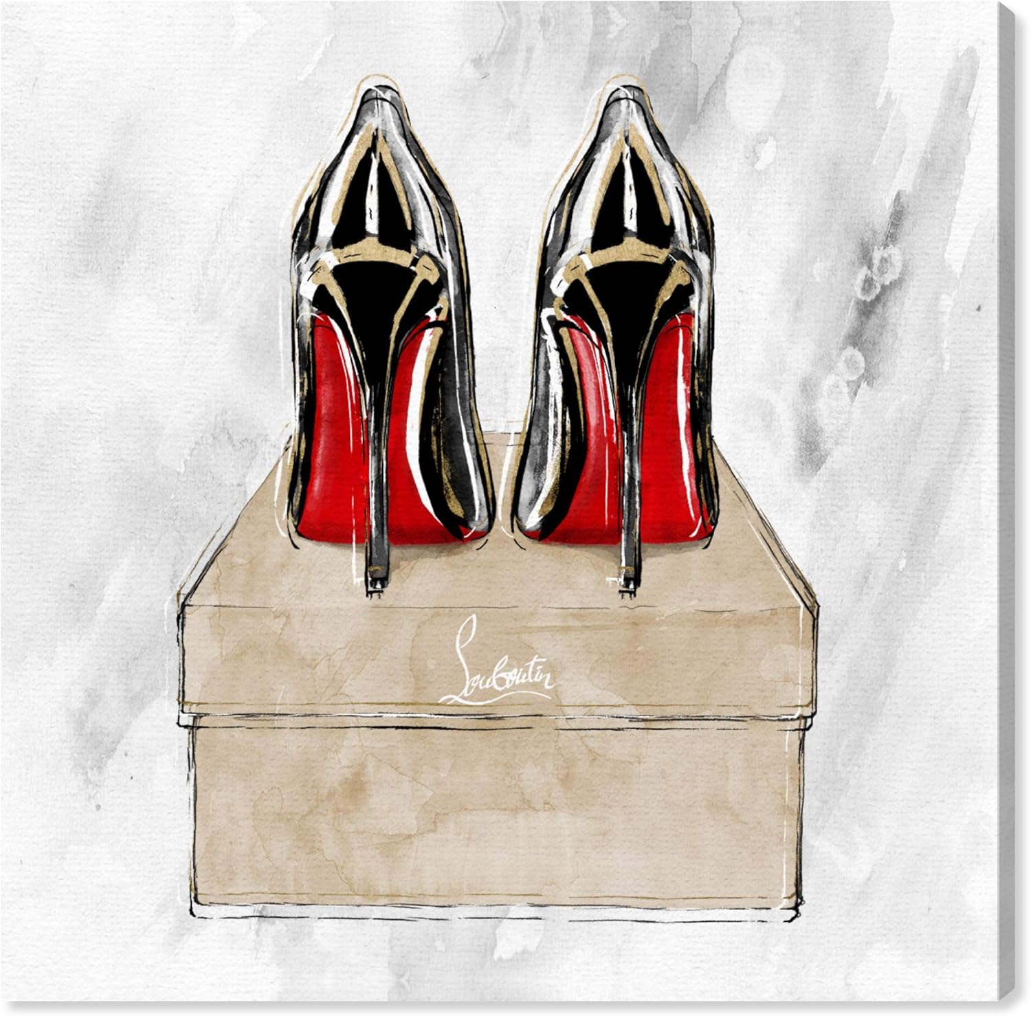 The Oliver Gal Artist Co. Lienzo decorativo para pared de moda y glamour con tacones rojos zapatos rojos