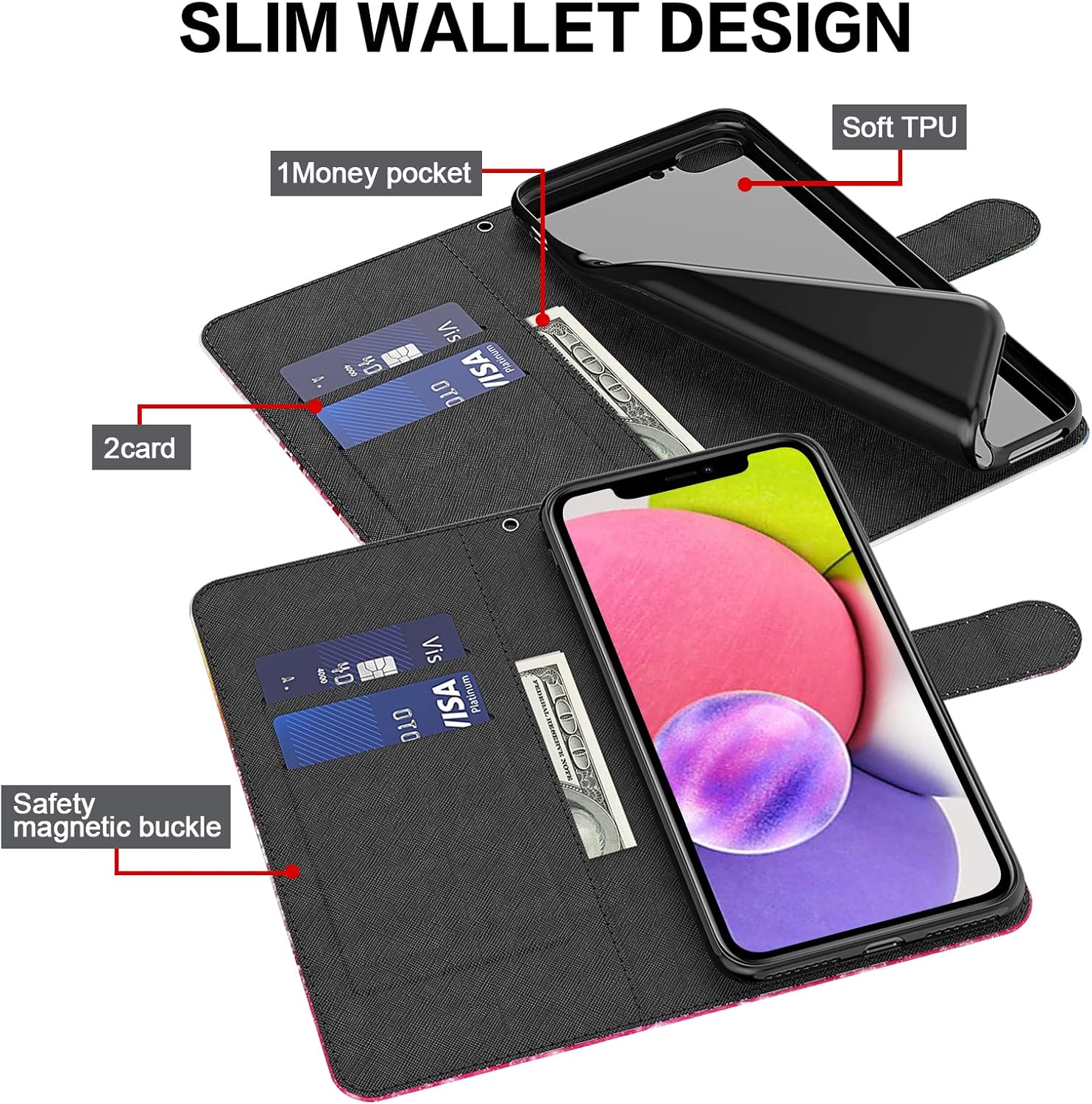Funda para Moto G Stylus 5G 2022, cartera con tapa con tapa y bonito diseño de dibujos animados 3D, funda de piel sintética para niñas y mujeres,