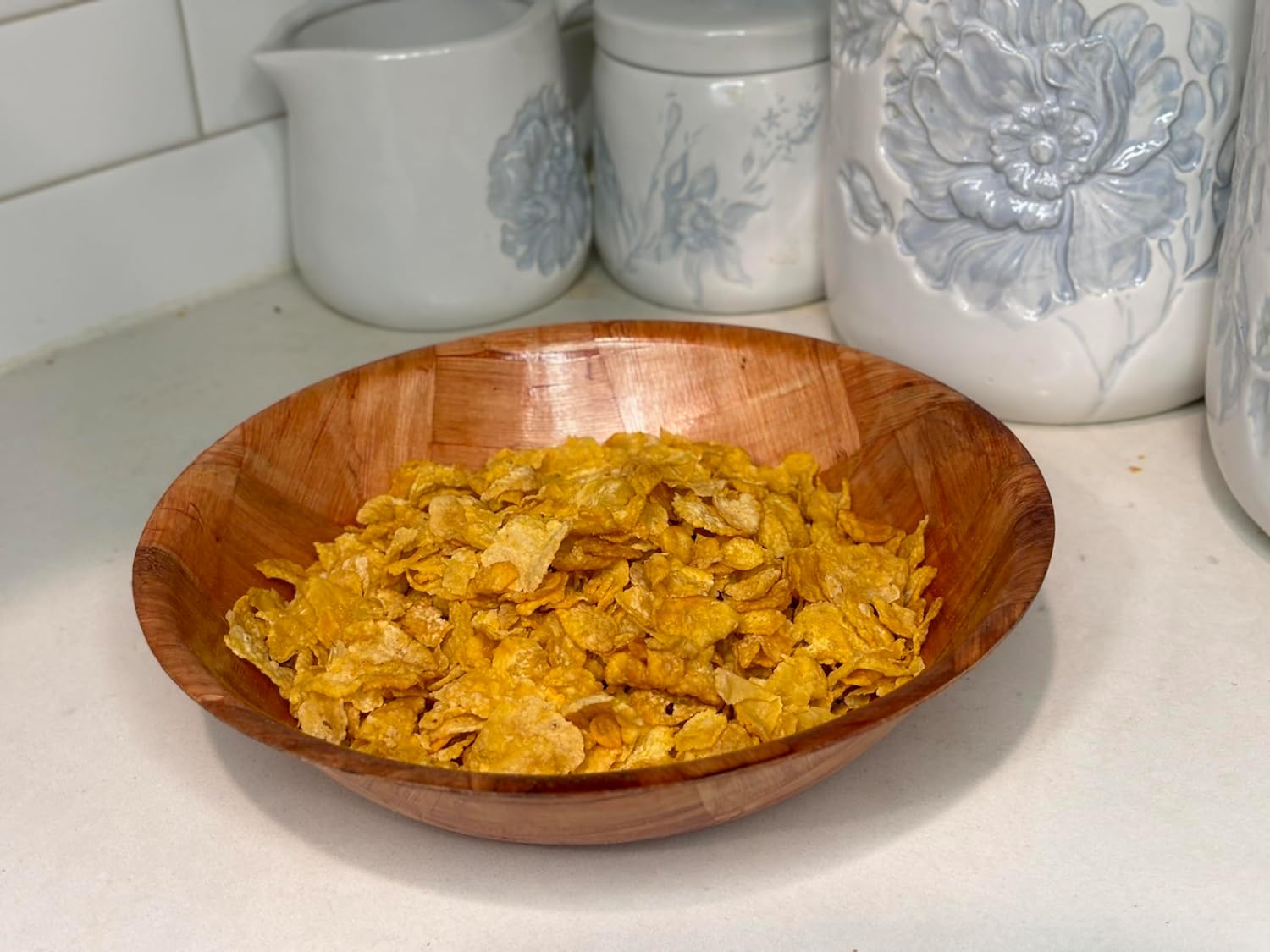 Homazing – Juego de 6 cuencos de ensalada de madera, cuencos de ensalada de 8 pulgadas para el almuerzo, cuencos de madera tejida para alimentos,