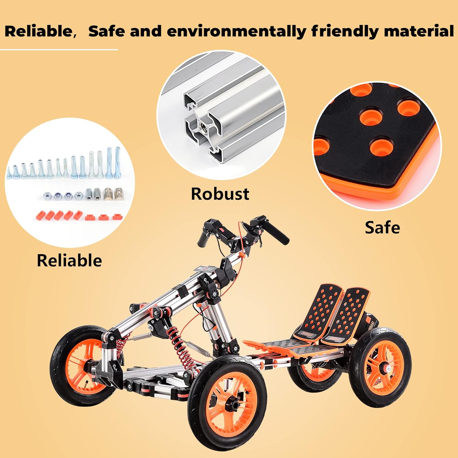 Vehículos para montar en cocheGo Karting, kart eléctrico modular de innovación con material de alta resistencia, más de 20 tipos de métodos de