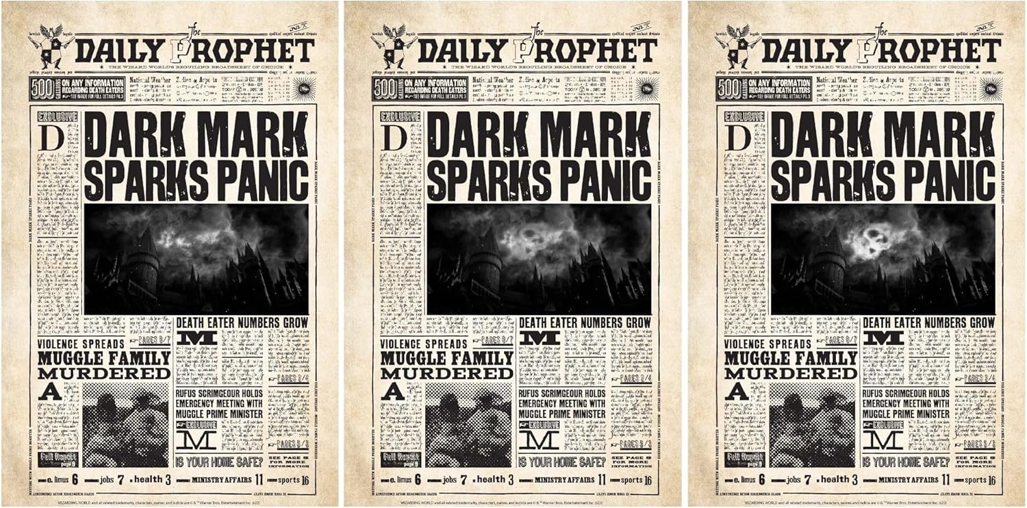 Harry Potter Daily Prophet Lenticular  18 x 12 pulgadas  Plástico  Paquete de 1