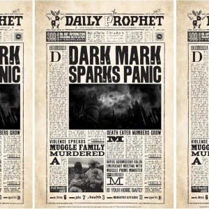 Harry Potter Daily Prophet Lenticular  18 x 12 pulgadas  Plástico  Paquete de 1 Harry Potter Daily Prophet Lenticular  18 x 12 pulgadas  Plástico  Paquete de 1