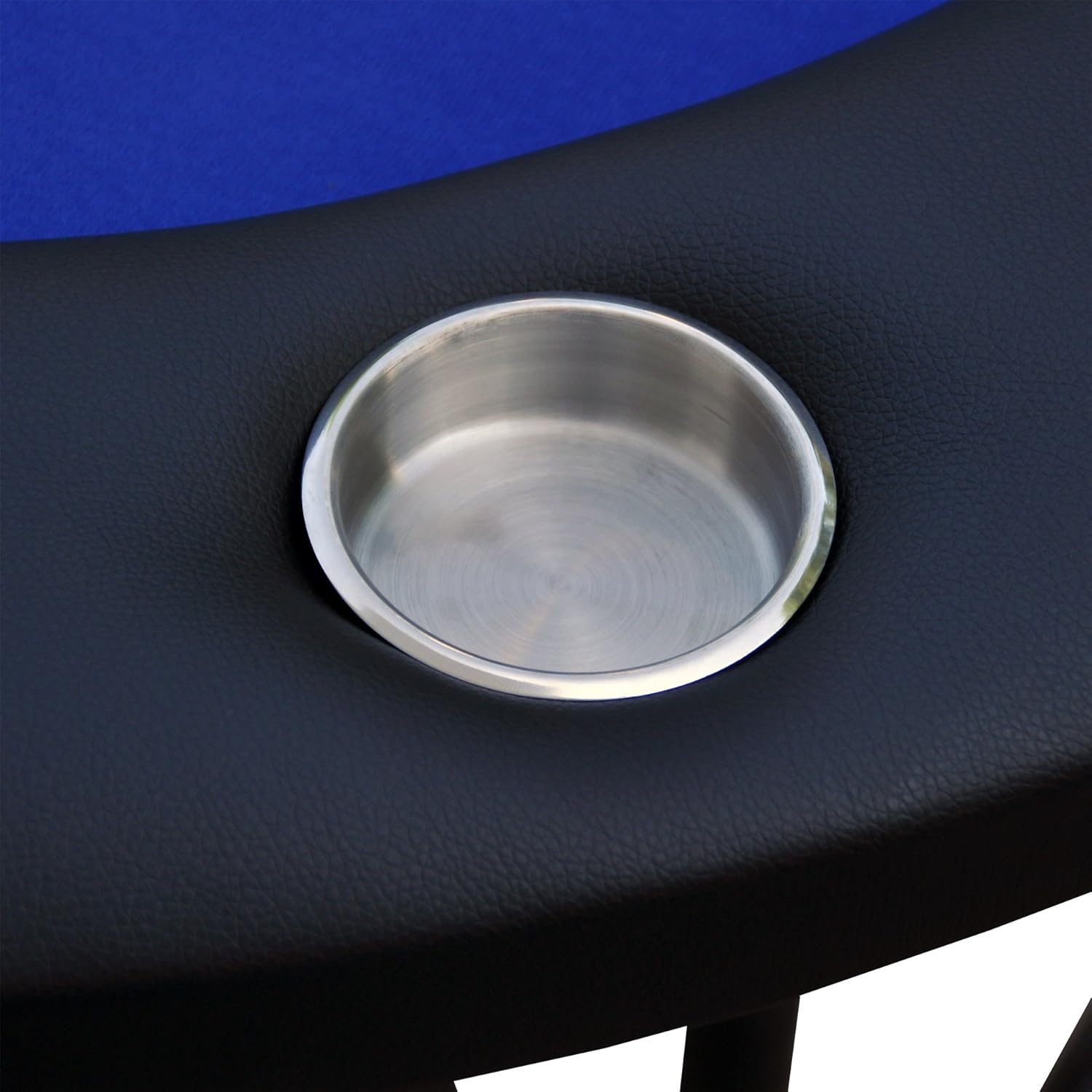 IDS Poker 73 Light Series – Mesa de póquer con rieles acolchados y patas plegables de fieltro, color azul