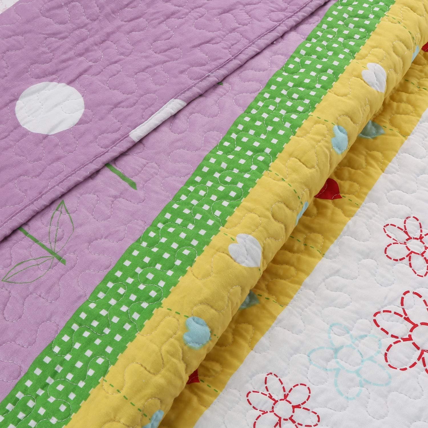 Cozy Line Home Fashions – Greta – Juego de edredón reversible de lunares rosa, 100% algodón