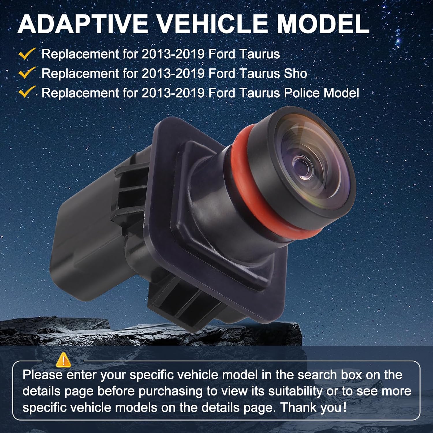 BLPextrm Reemplazo de cámara de respaldo de visión trasera para Ford TaurusTaurus ShoTaurus Police Model 2013 2014 2015 2016 2017 2018 2019