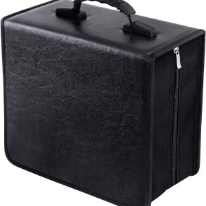 Carpeta para CD y DVD, estuche para CDDVD, carpeta de almacenamiento, capacidad de 400 unidades, estuche de discos de CDDVD, caja de álbum (PU negro) Carpeta para CD y DVD, estuche para CDDVD, carpeta de almacenamiento, capacidad de 400 unidades, estuche de discos de CDDVD, caja de álbum (PU negro)