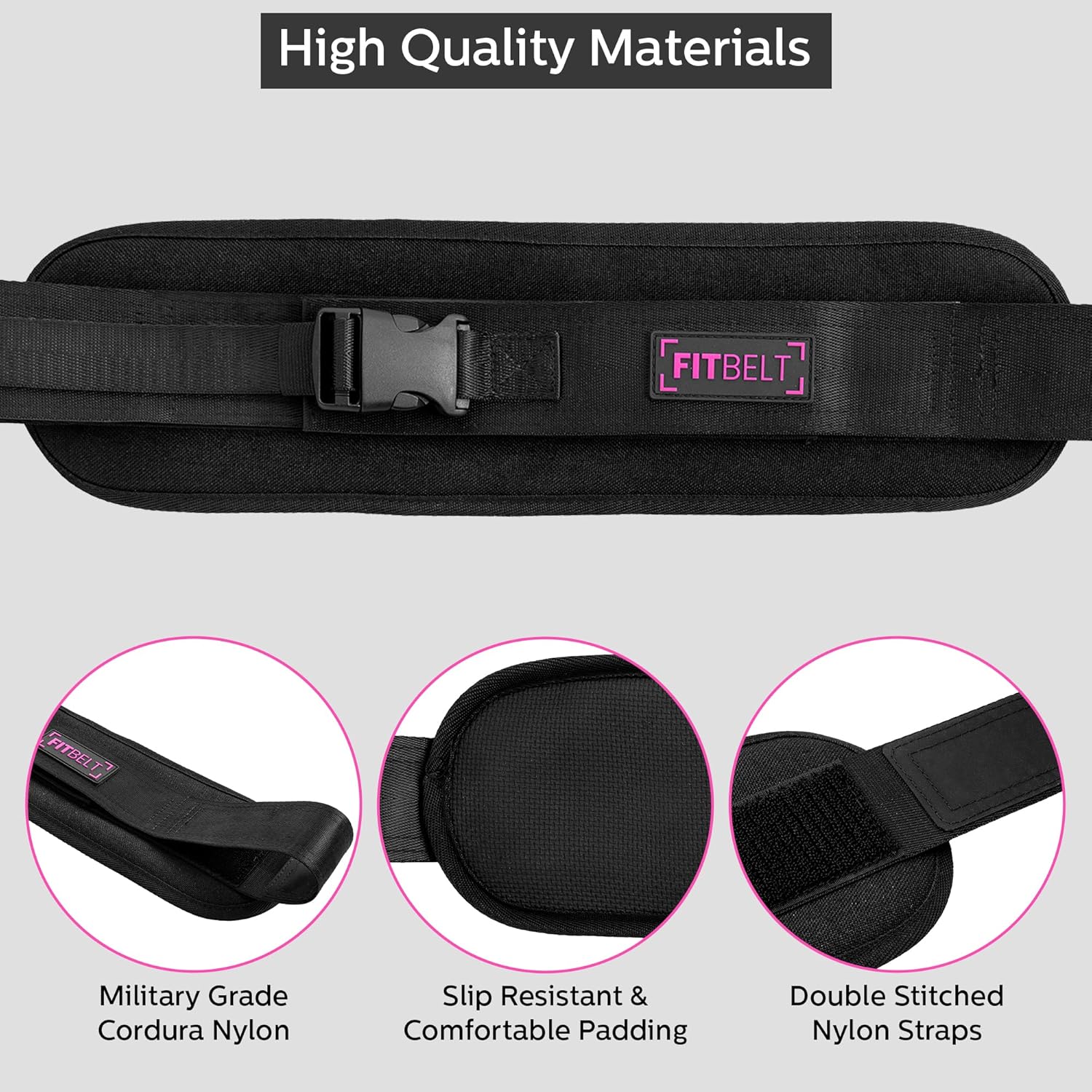 FITBELT Cinturón de empuje de cadera para ejercicio, entrenador de glúteos para entrenamientos en casa con acolchado extra, cinturón de empuje de