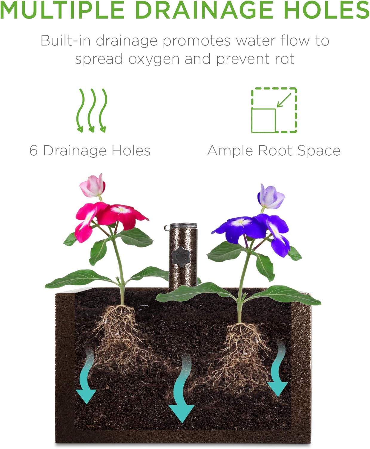 Best Choice Products Base portátil de acero para sombrilla de 150 libras de capacidad para exteriores, patio, jardín, mercado con maceta rellenable,