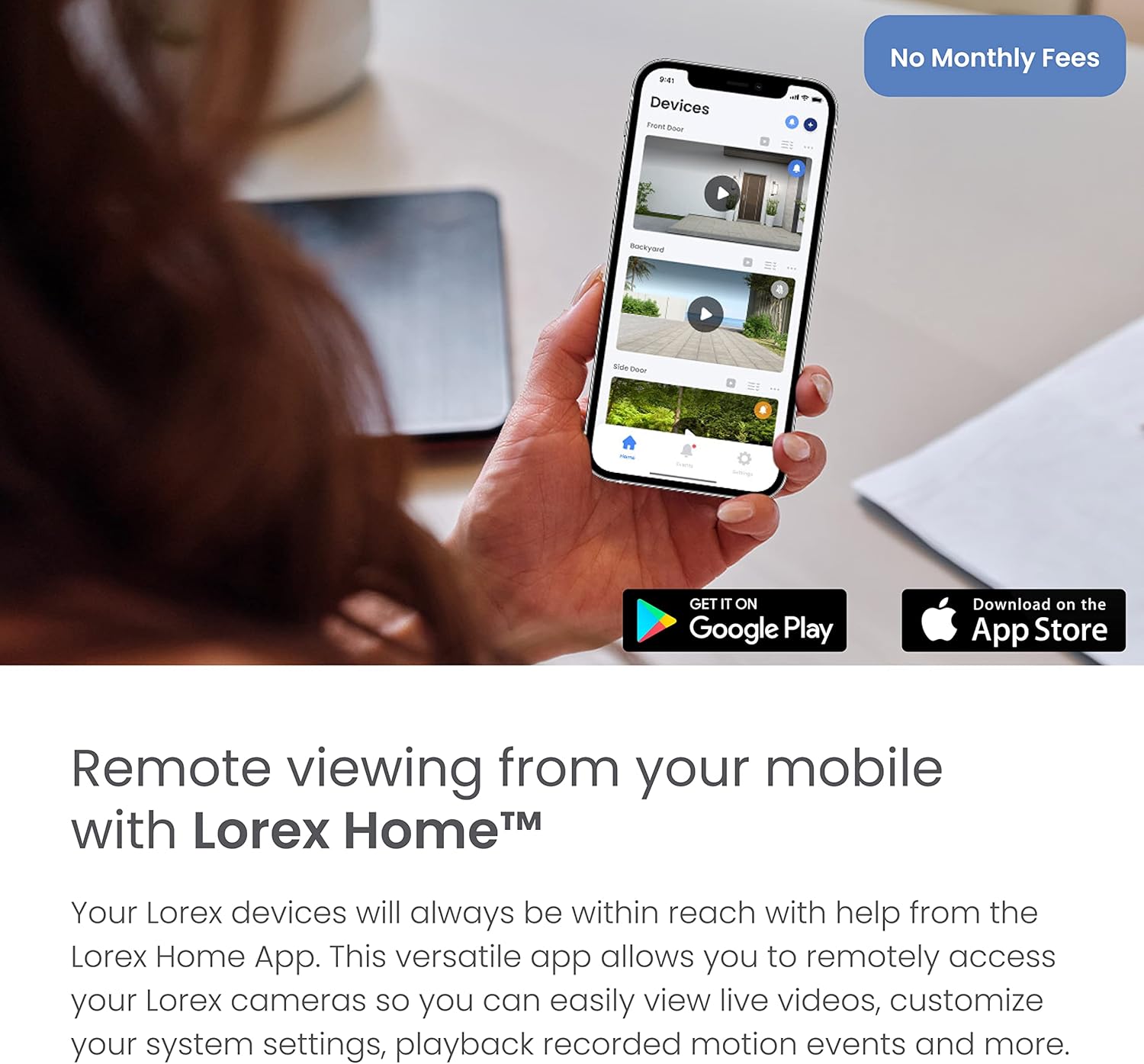 Lorex Cámara de reflector Wi-Fi 2K con LED ajustables, detección de movimiento inteligente, conversación de 2 vías, visión nocturna a color, color