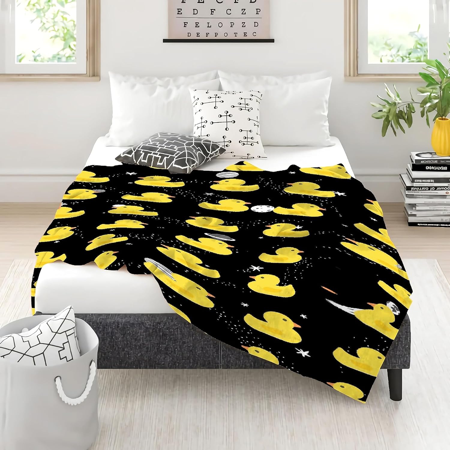 Manta de patos de regalo para niños y niñas, regalo para los amantes de los patos lindos, manta de regalo para niños, decoración de animales kawaii,