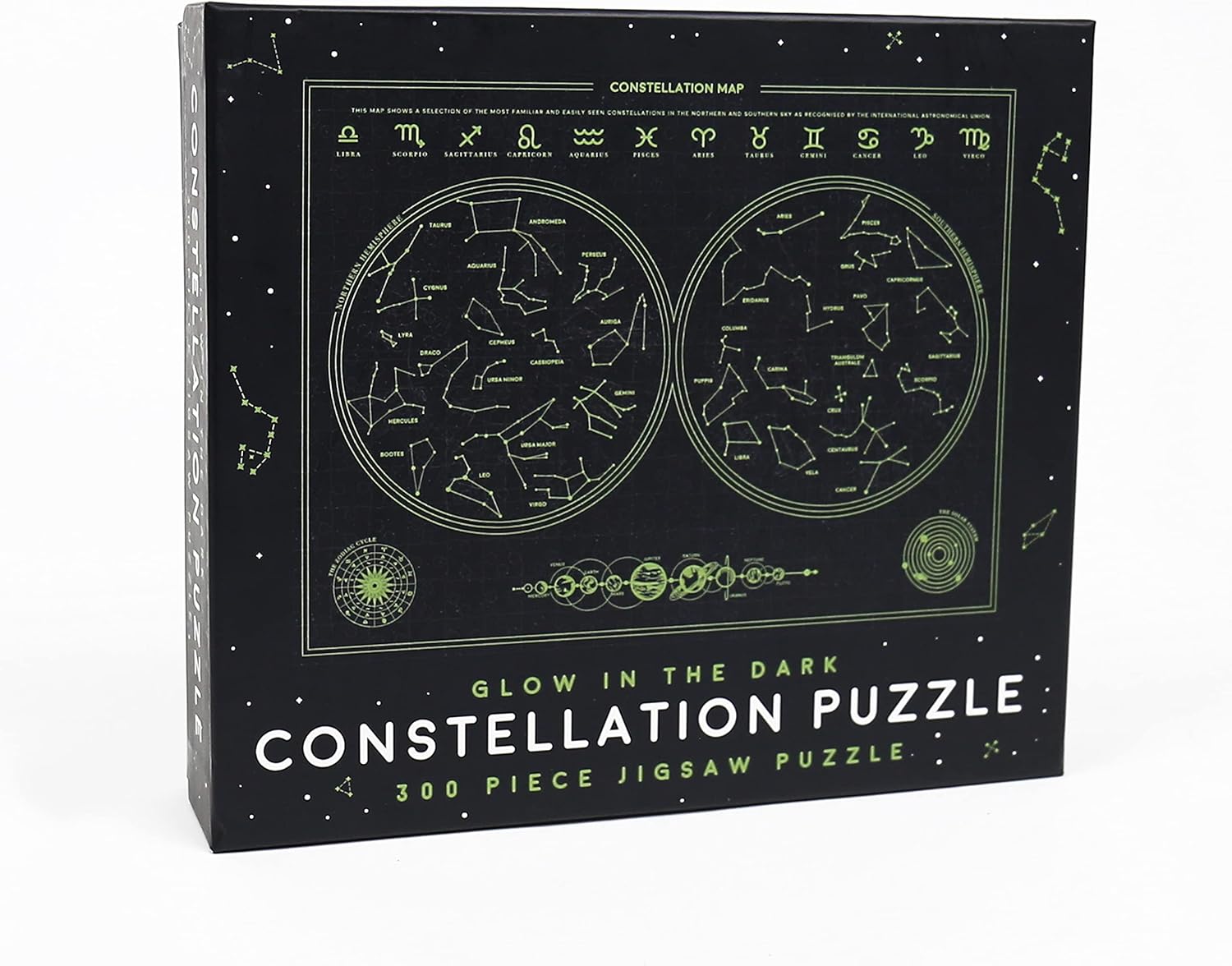 Gift Republic Rompecabezas de constelación que brilla en la oscuridad 300 piezas 11.8×15.7 in Rectangular