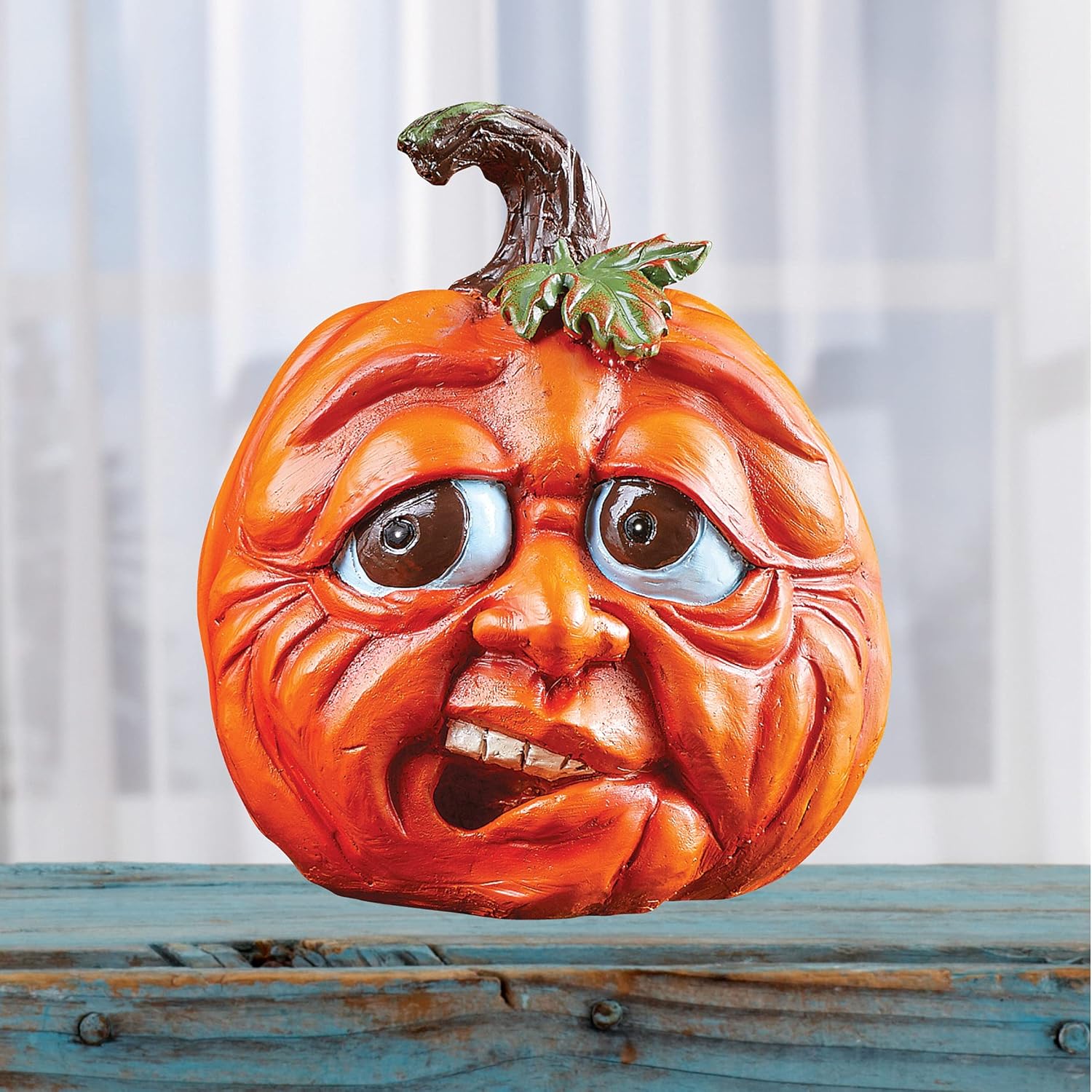 Collections Etc Expressive Pumpkins – Decoración de mesa de otoño, tamaño mediano