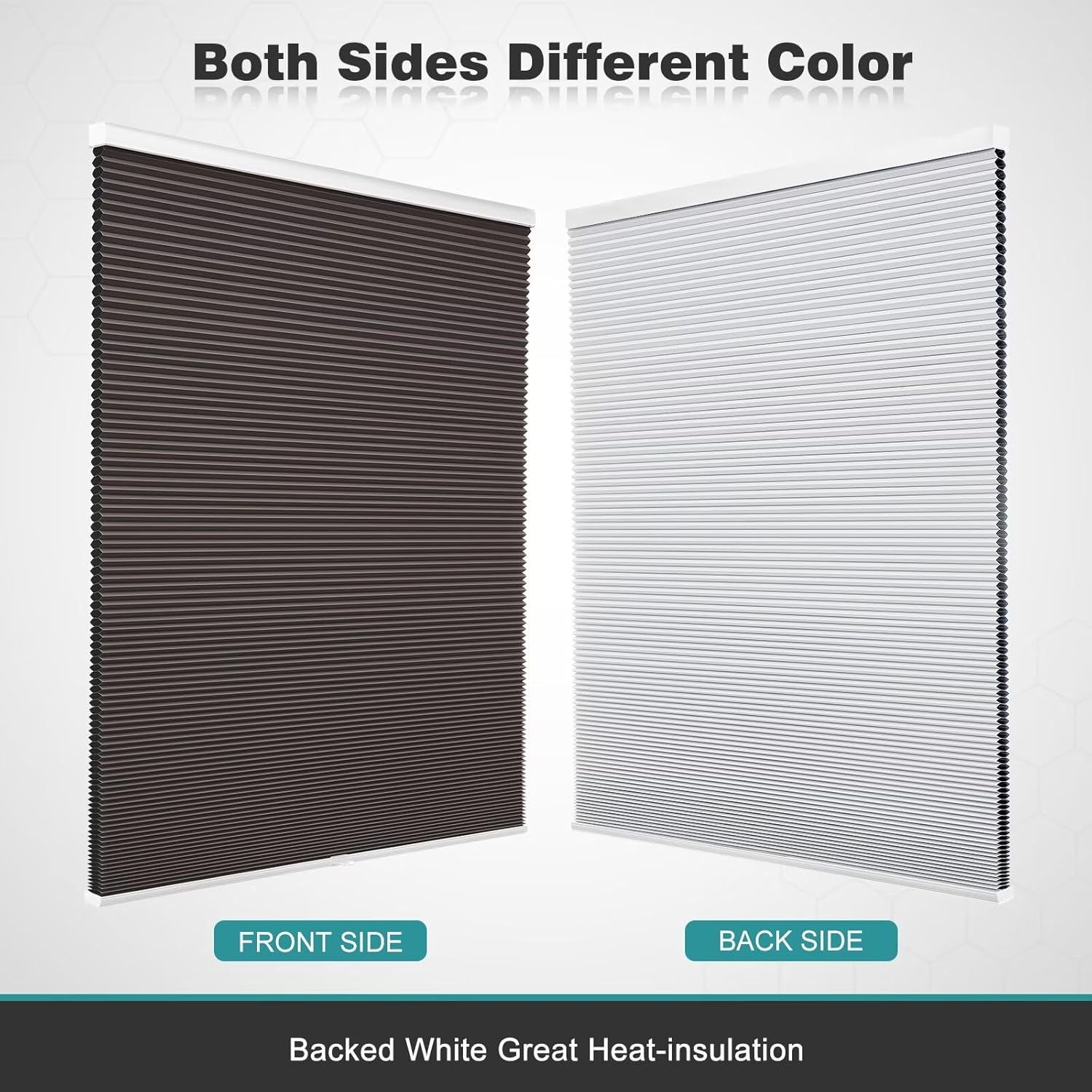 Changshade CEL34TP72A – Persiana opaca para instalación sin herramientas, para dormitorio, cocina, habitación de los niños, baño, oscurecimiento de