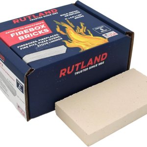 Rutland – Ladrillos refractarios para chimeneas de leña y estufas de leña, 2000F, marfil, caja de 6 Rutland – Ladrillos refractarios para chimeneas de leña y estufas de leña, 2000F, marfil, caja de 6