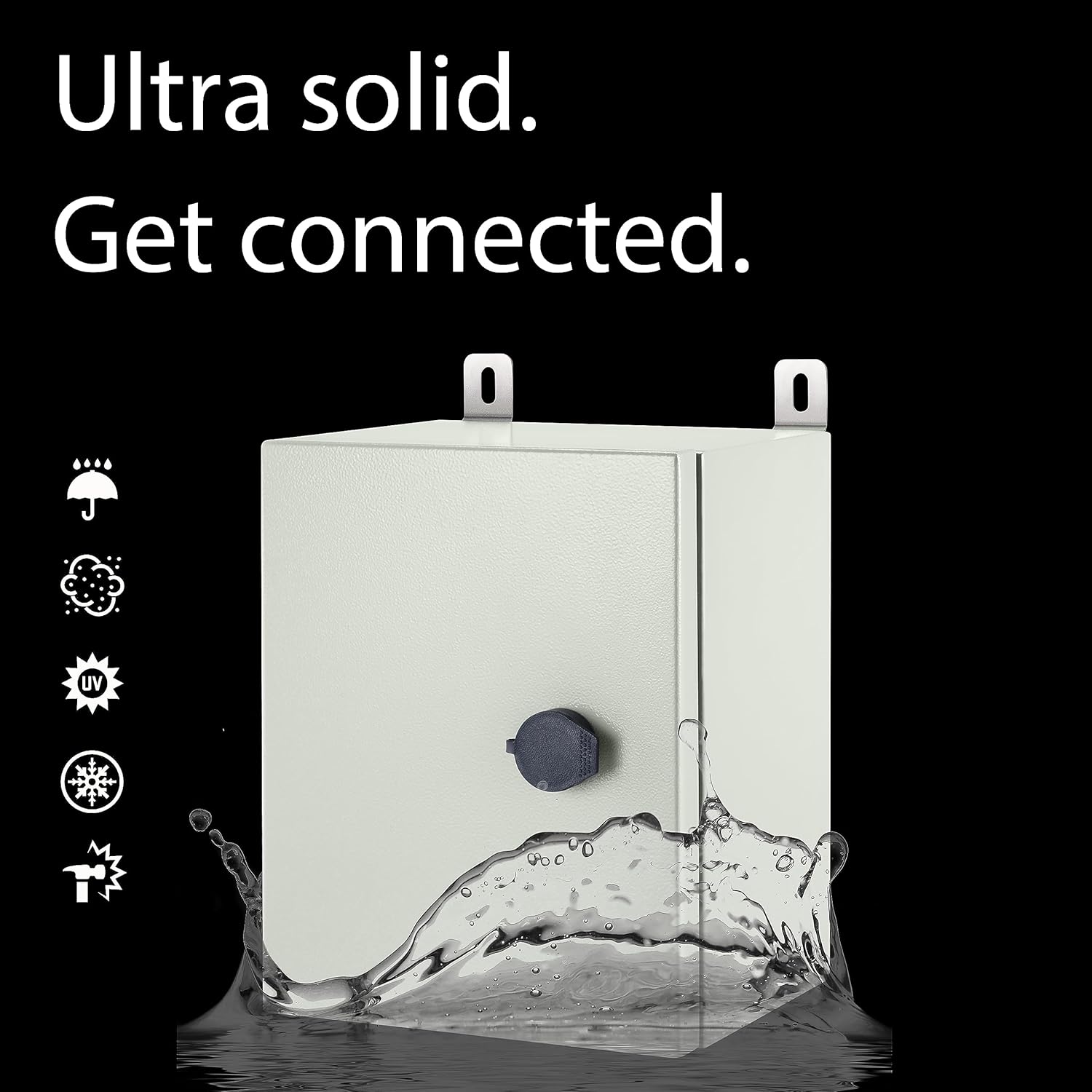KWONONG Caja eléctrica impermeable IP65 para proyectos de interior y exterior, incluye placa de montaje y soporte de pared de 250 × 200 × 5.906 in