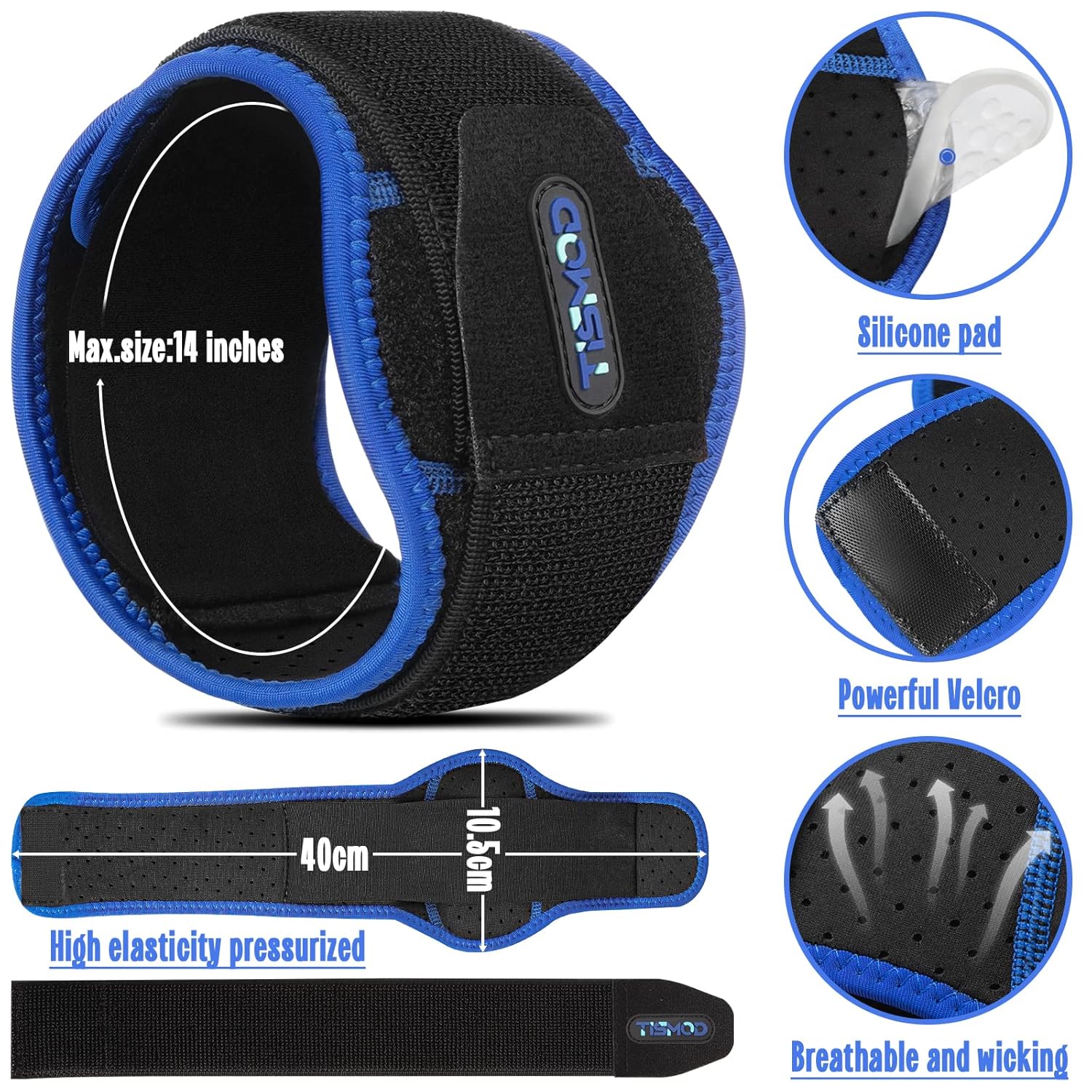 Codera de tenis, alivio del dolor de codo, cómodo para tendinitisartritis y codo de tenisgolf, codo de antebrazo con almohadilla de compresión de