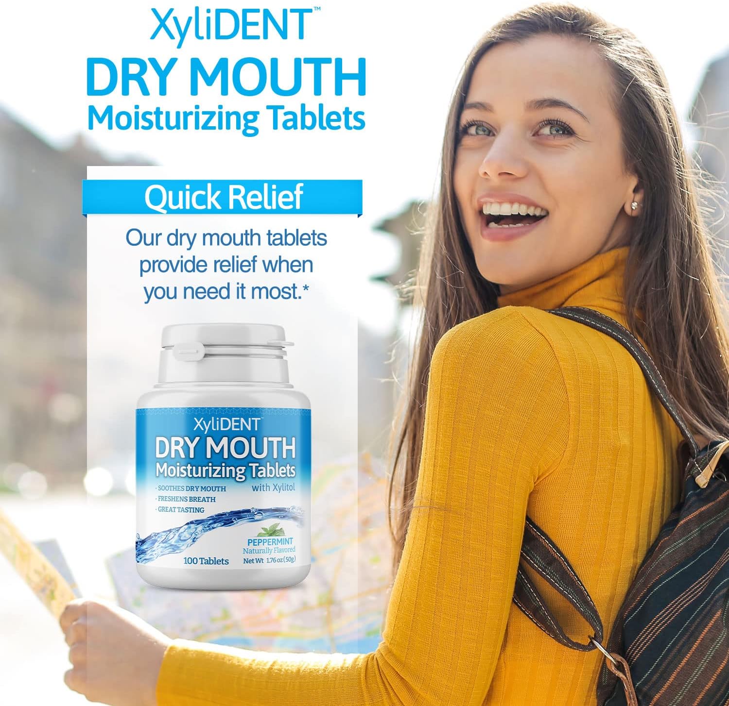 Nature’s Stance XyliDENT – Tabletas de xilitol para alivio de la boca seca, estimula la saliva, refresca el aliento, reduce la producción de ácido,