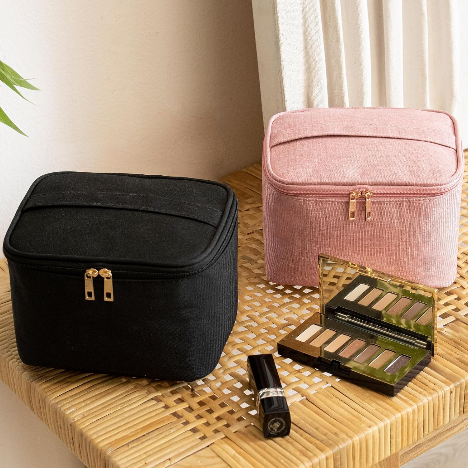 Estuche de maquillaje de viaje para mujeres, cosméticos, brochas de maquillaje, artículos de tocador, accesorios digitales, bolsa de almacenamiento,