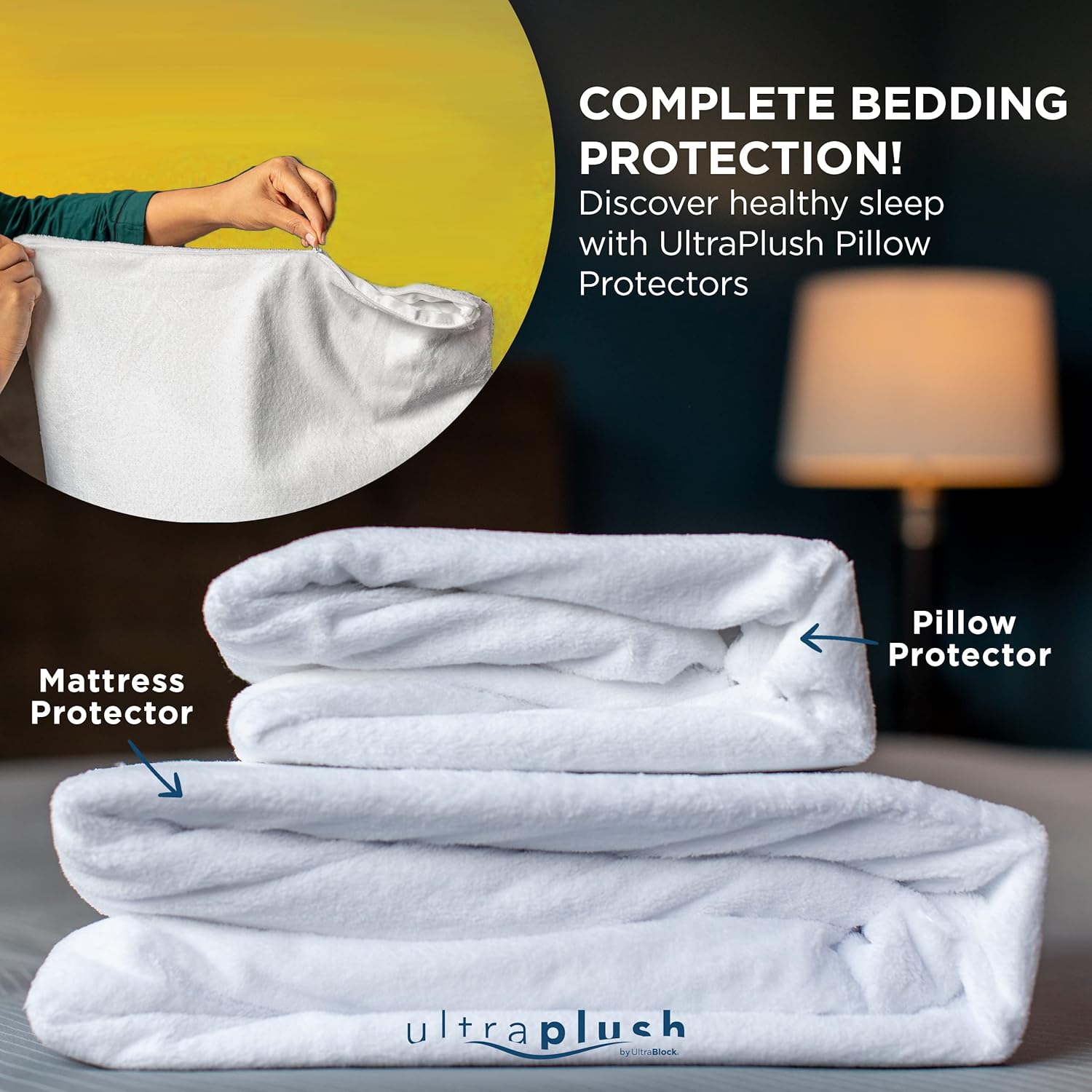Protector de colchón impermeable UltraPlush Premium Funda muy suave y silenciosa - Imagen 10
