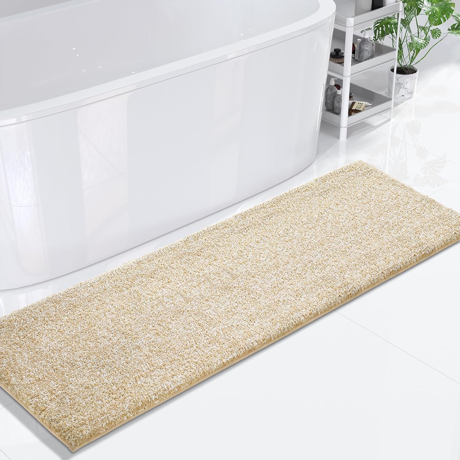 Yimobra Alfombras de baño, extra suaves y cómodas, antideslizantes, absorbentes de agua y gruesas, lavables a máquina, alfombras peludas para duchas